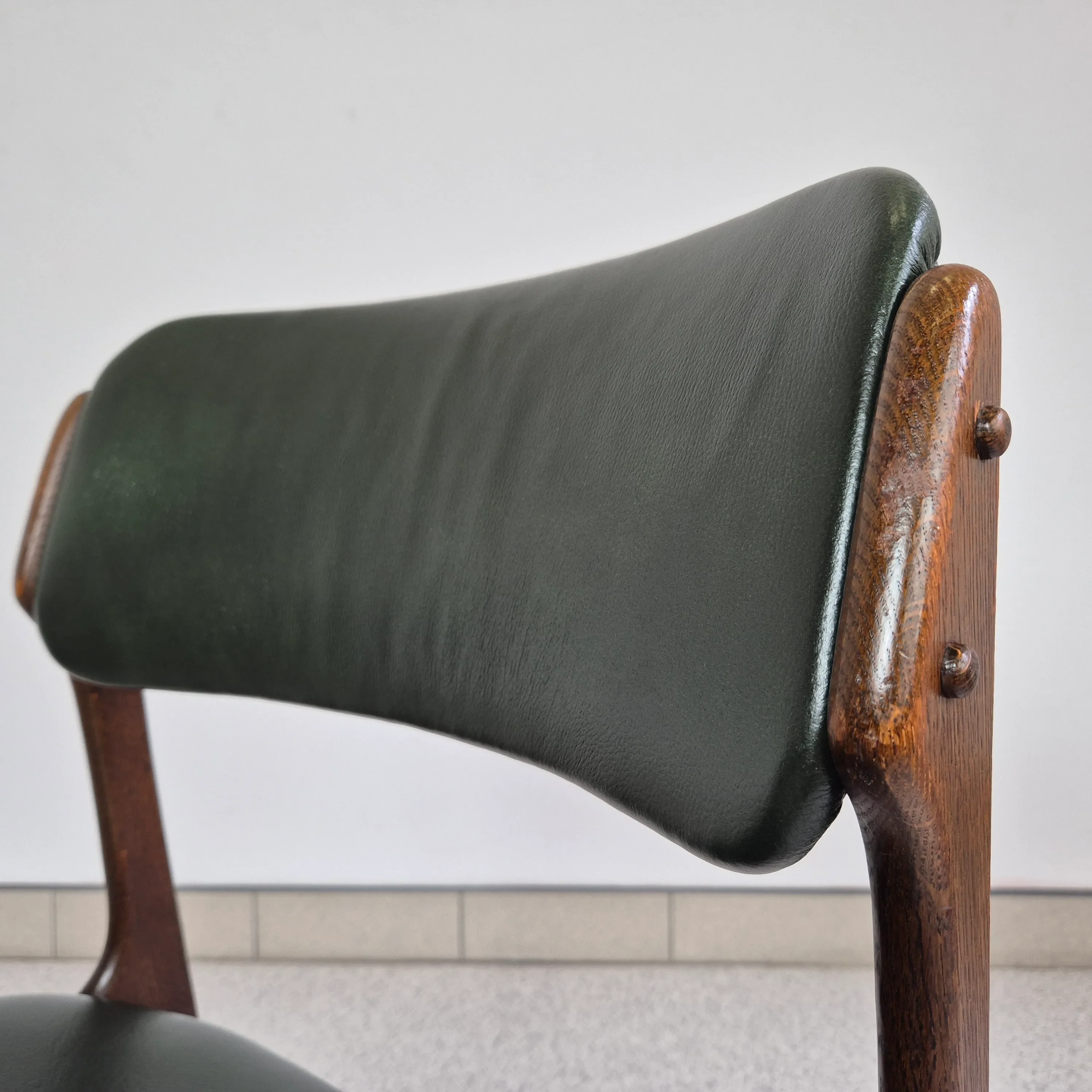 Teak OD49 Dining Chair in Leather by Erik Buch, 1960s