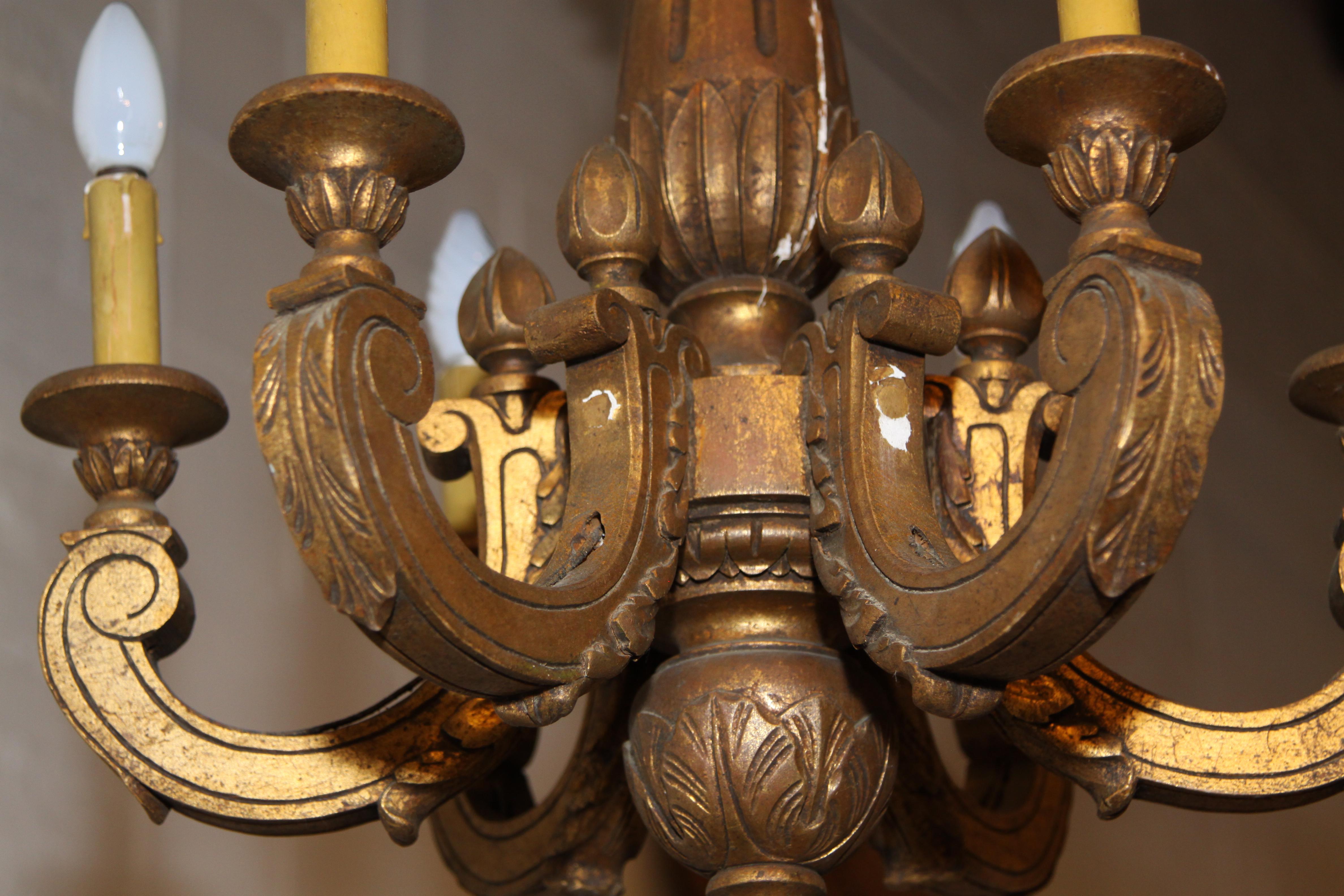 1910 Antique French Wood Chandelier | Chairish 1910 Antique French Wood Chandelier | Chairish