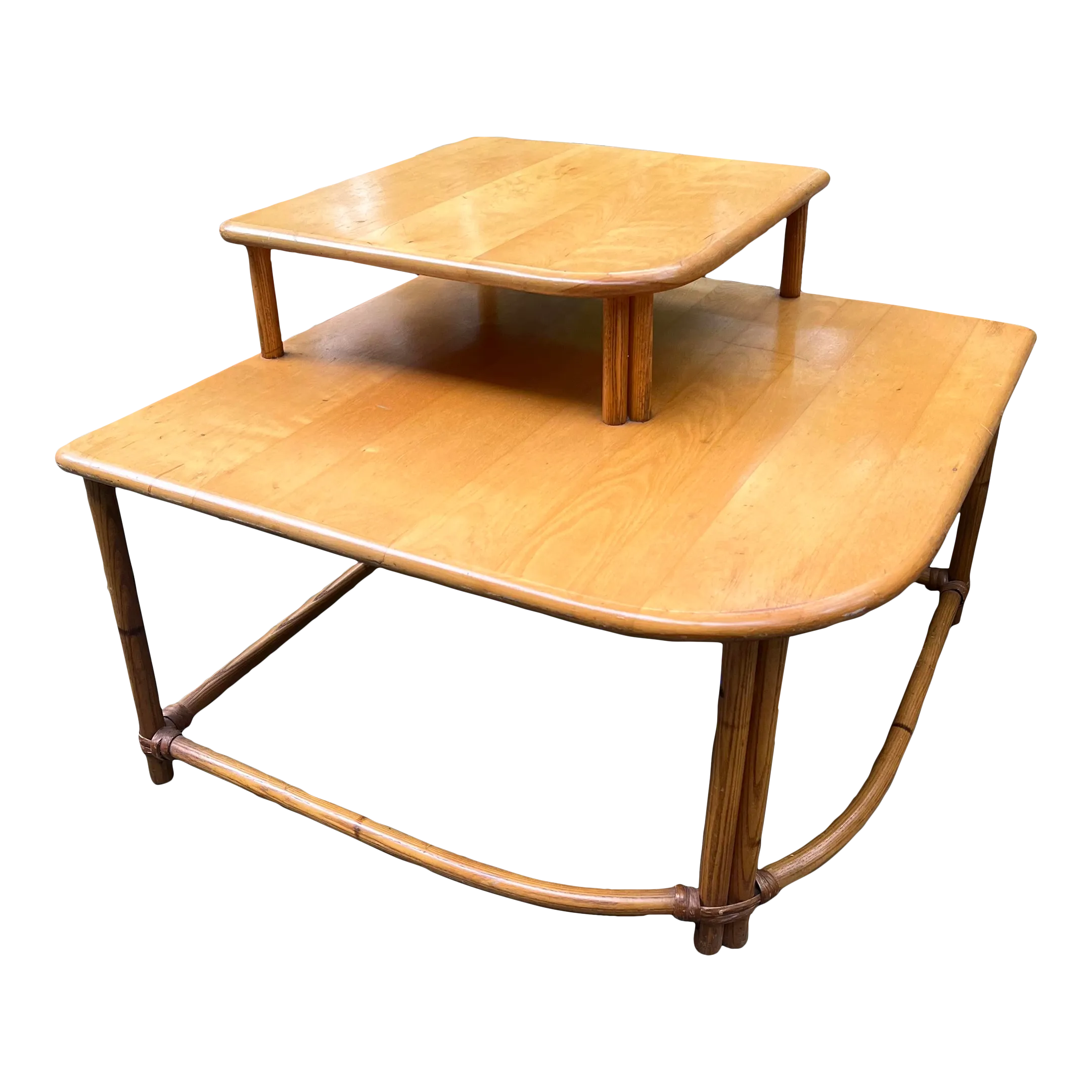 Heywood Wakefield Ashcraft Coffee / Side Table Two Tiered