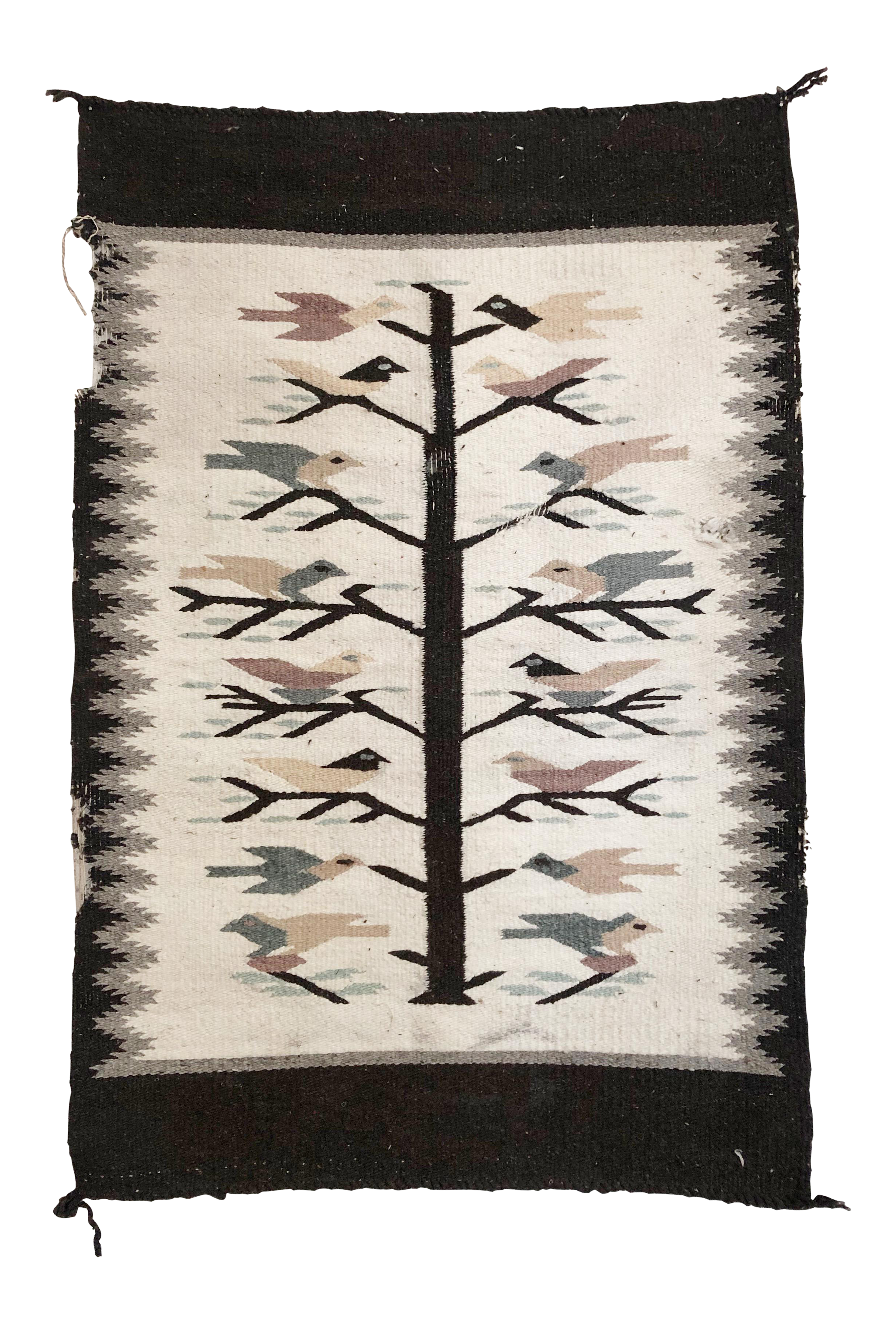 Vintage Navajo Wool Tree Of Life Bird Weaving Chairish