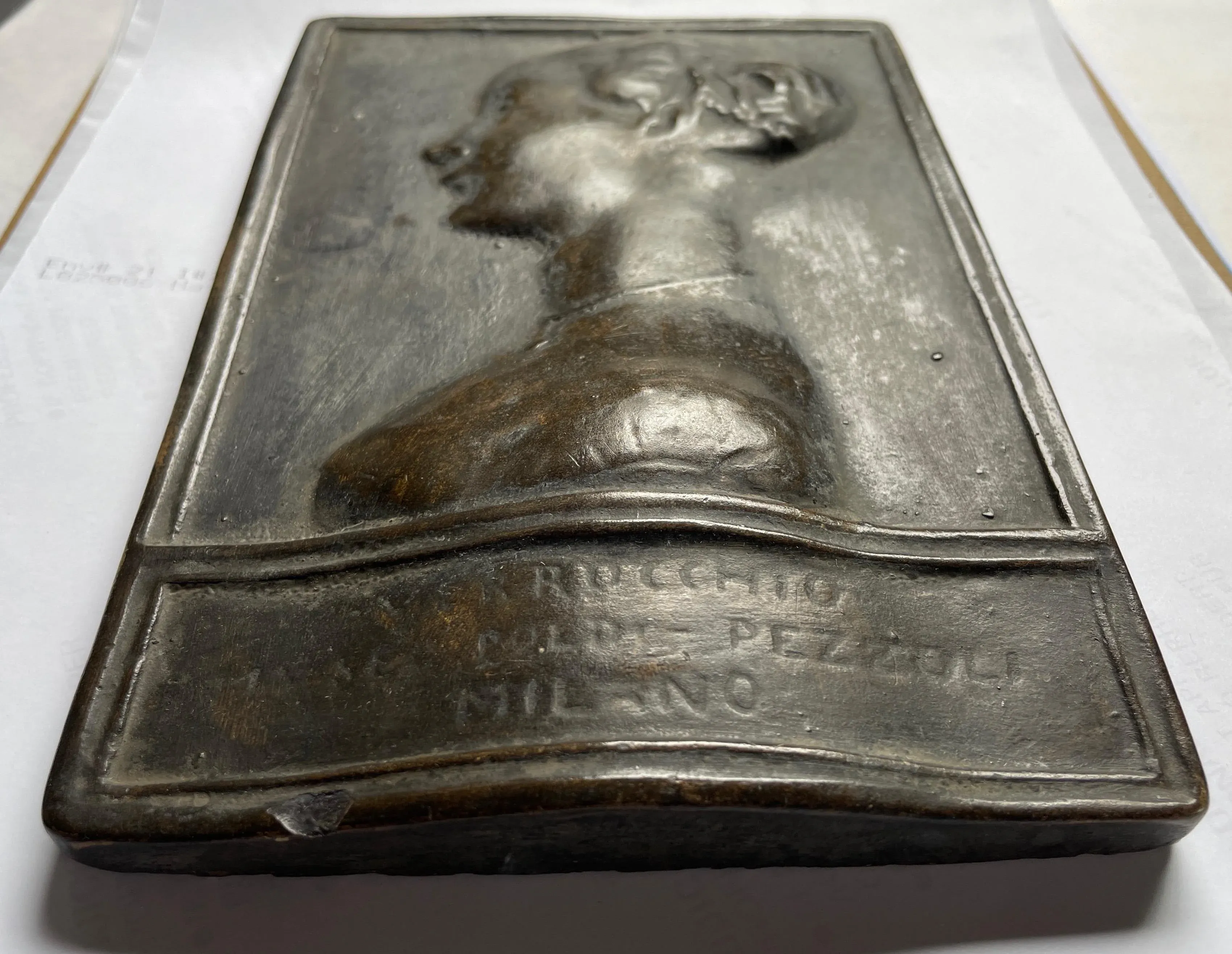 Vintage Plaster Plaque After Verrocchio -