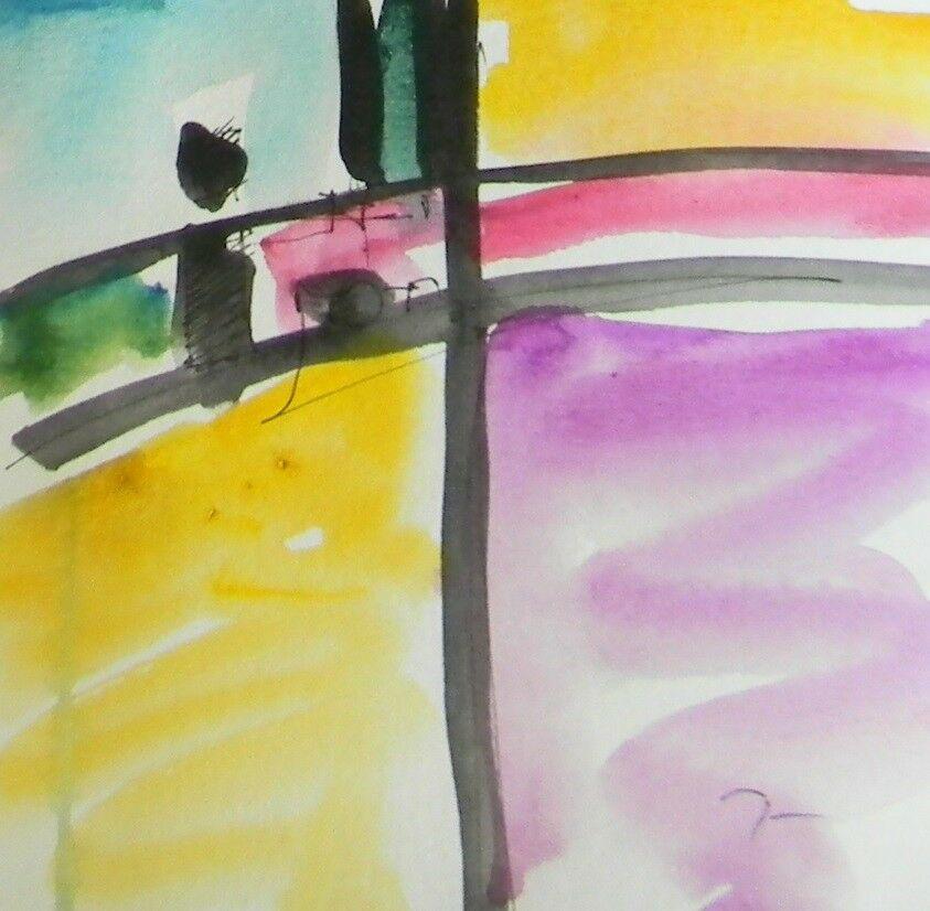 Contemporary Abstract Minimalist Watercolor Painting by Jose Trujillo Chairish