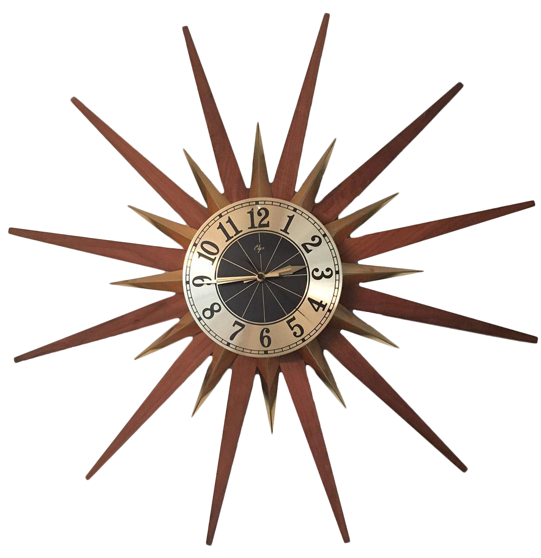 Vintage Elgin Starburst Clock Chairish