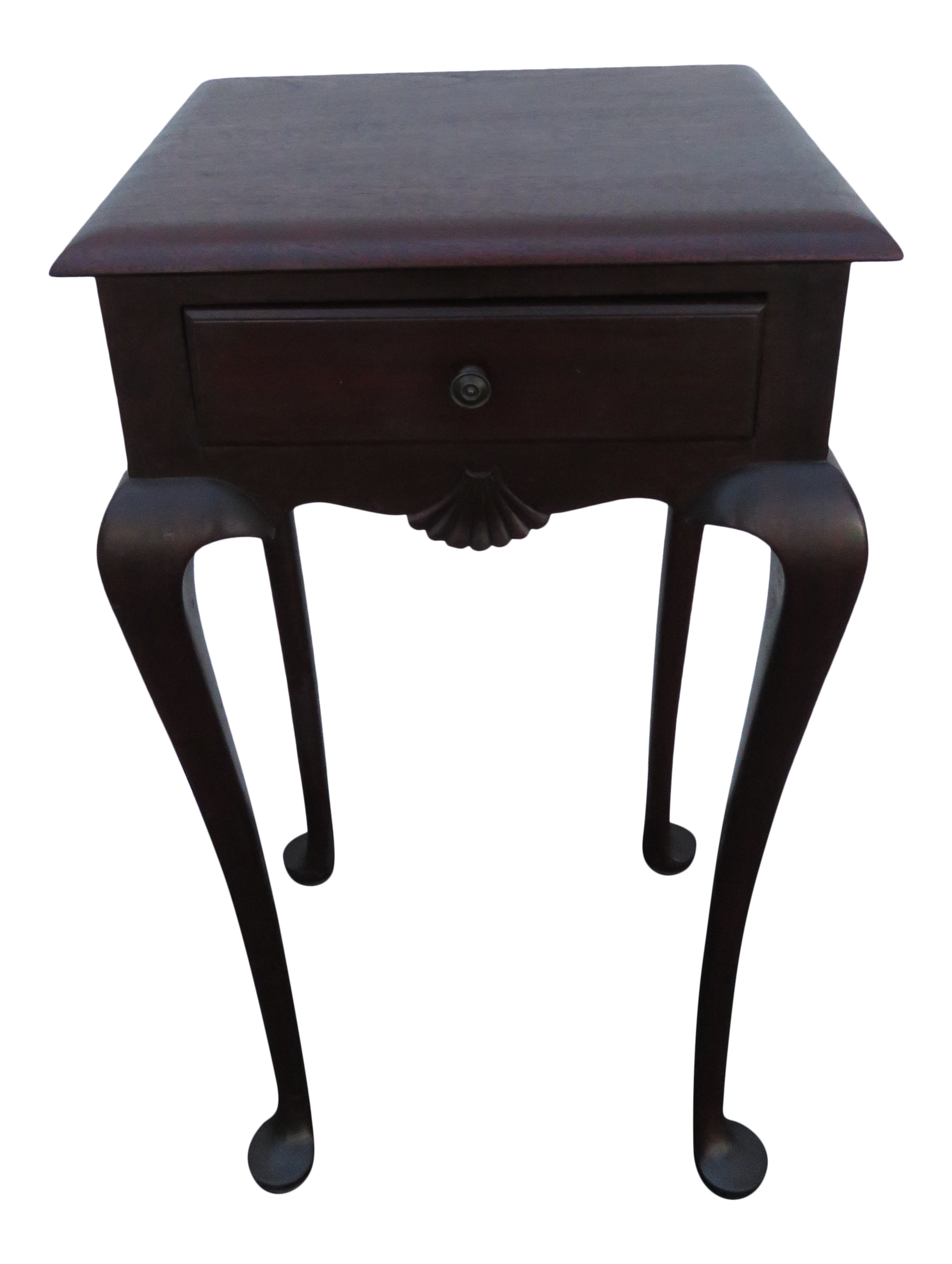 Solid Mahogany Queen Anne Nightstand Side End Table Chairish