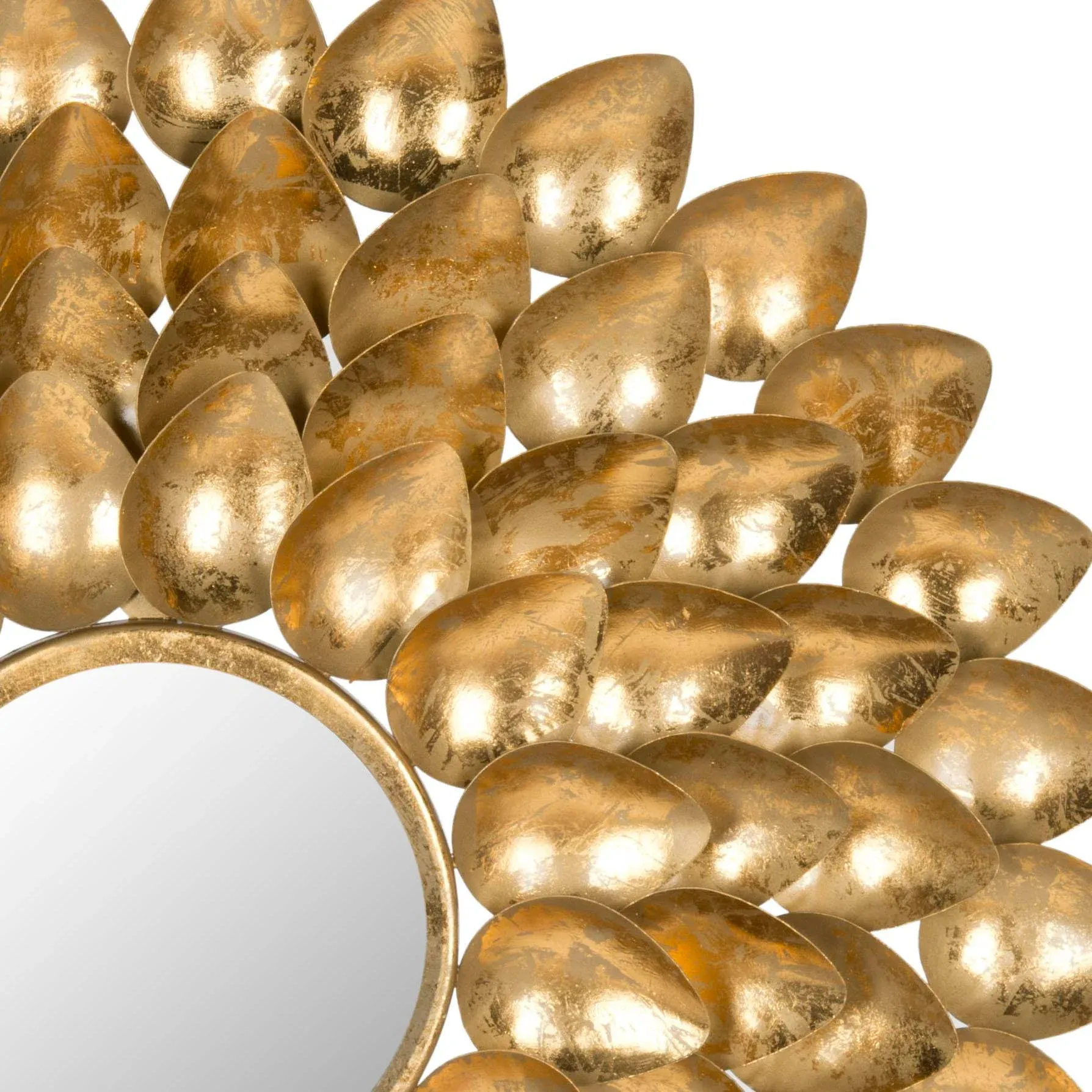 Derek Sunburst Mirror in Antique Gold