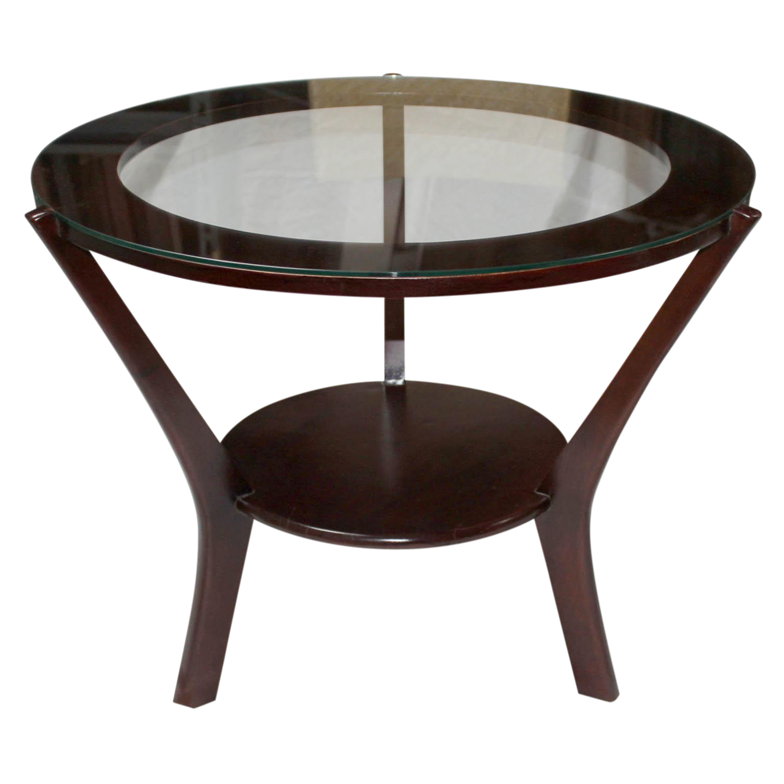 Round Mahogany Table Chairish