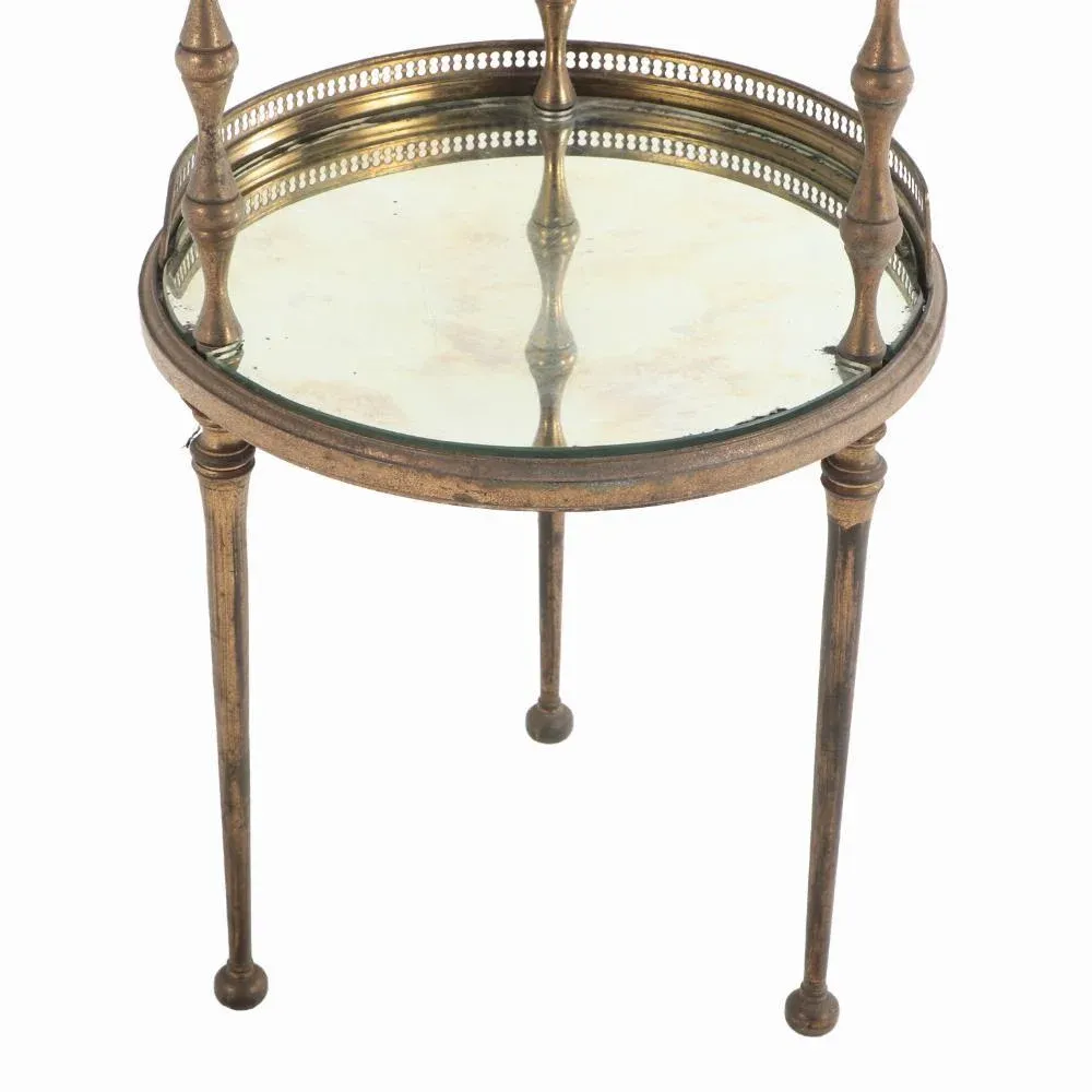 A French Bronze and Glass Petite Drinks Table, in the Manner of Andre Arbus, C. 1950.