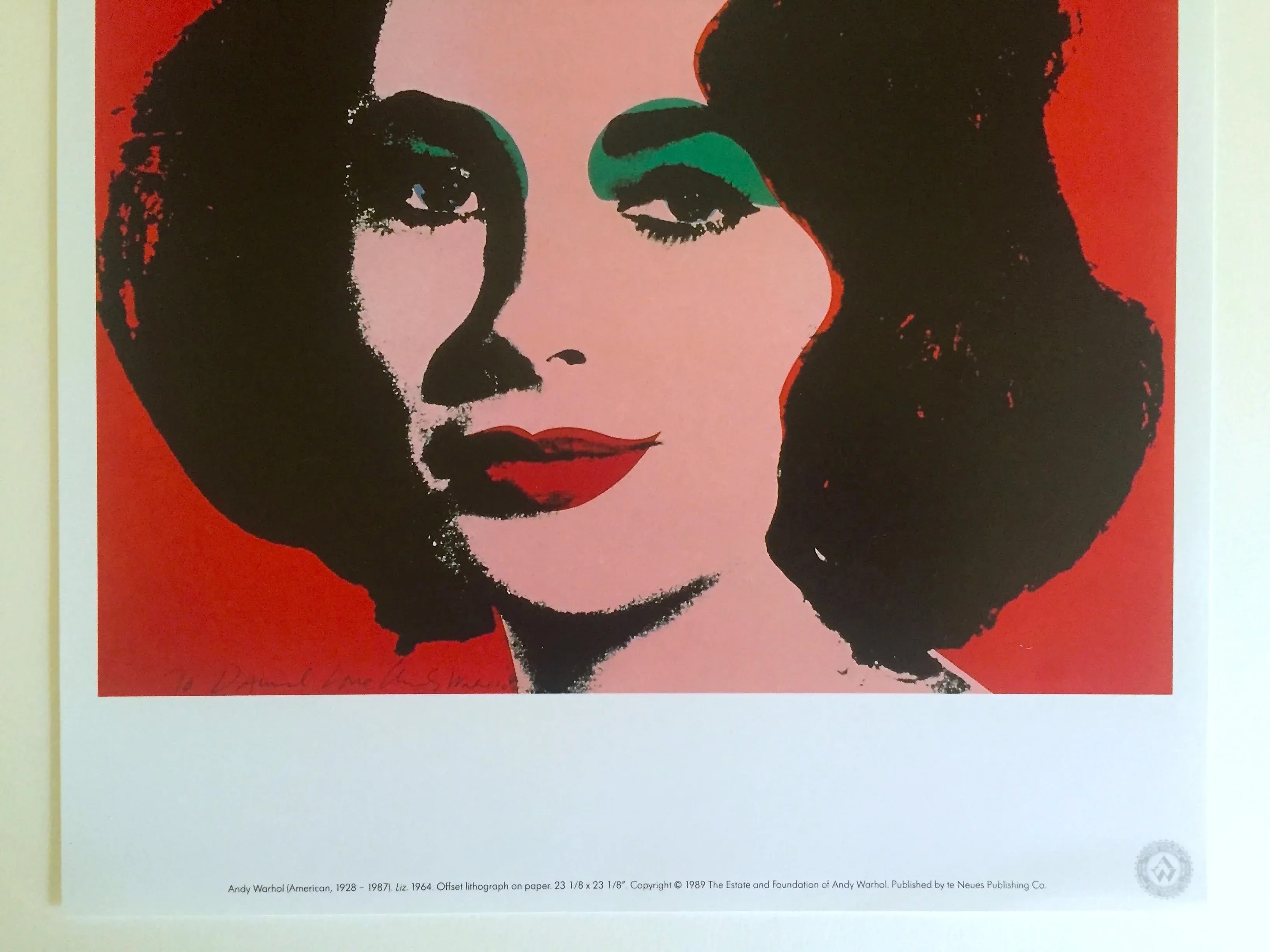 Andy Warhol Estate Vintage 1989 Pop Art Lithograph Print