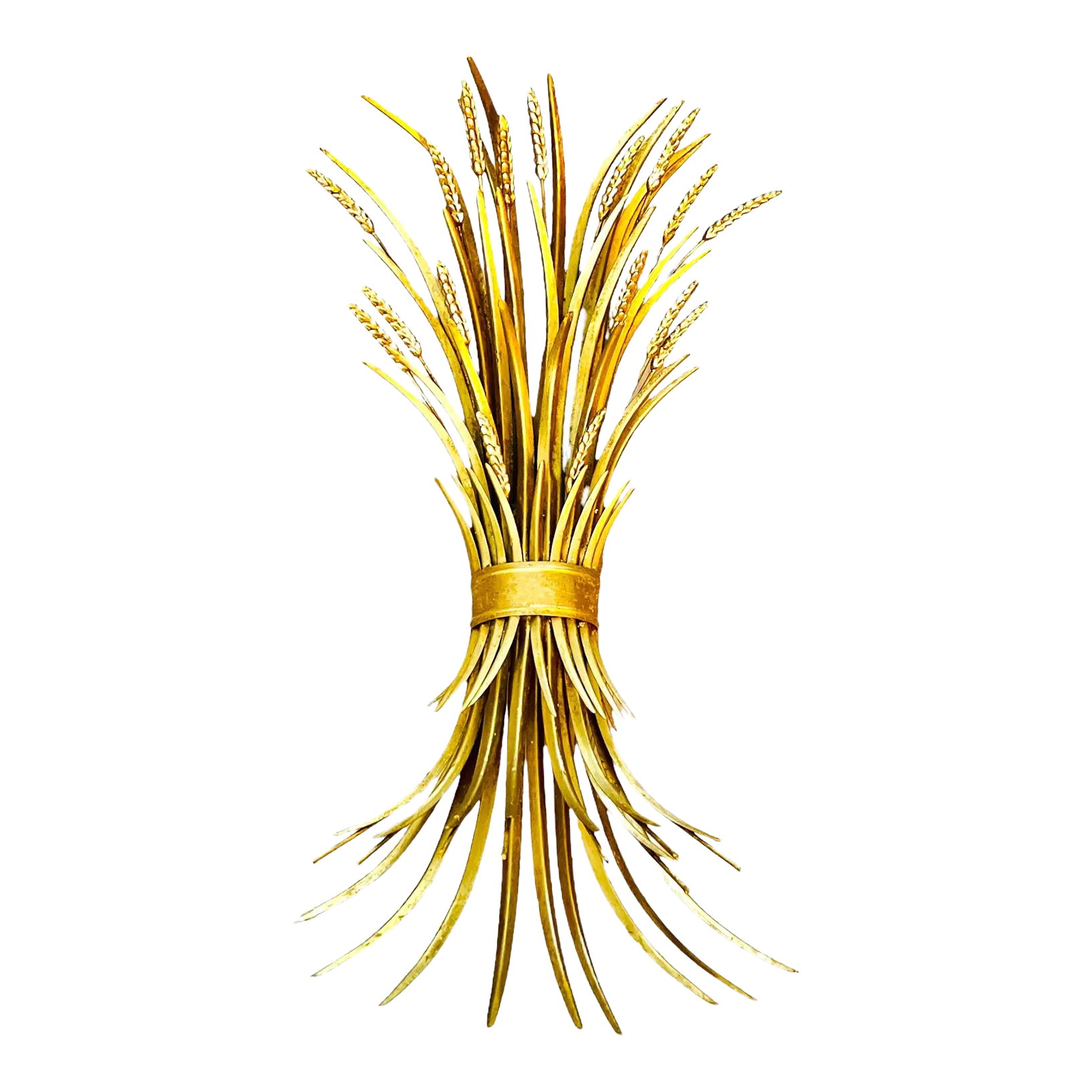 Vintage Gilt Sheaf of Wheat Electrified Wall Sconce Chairish