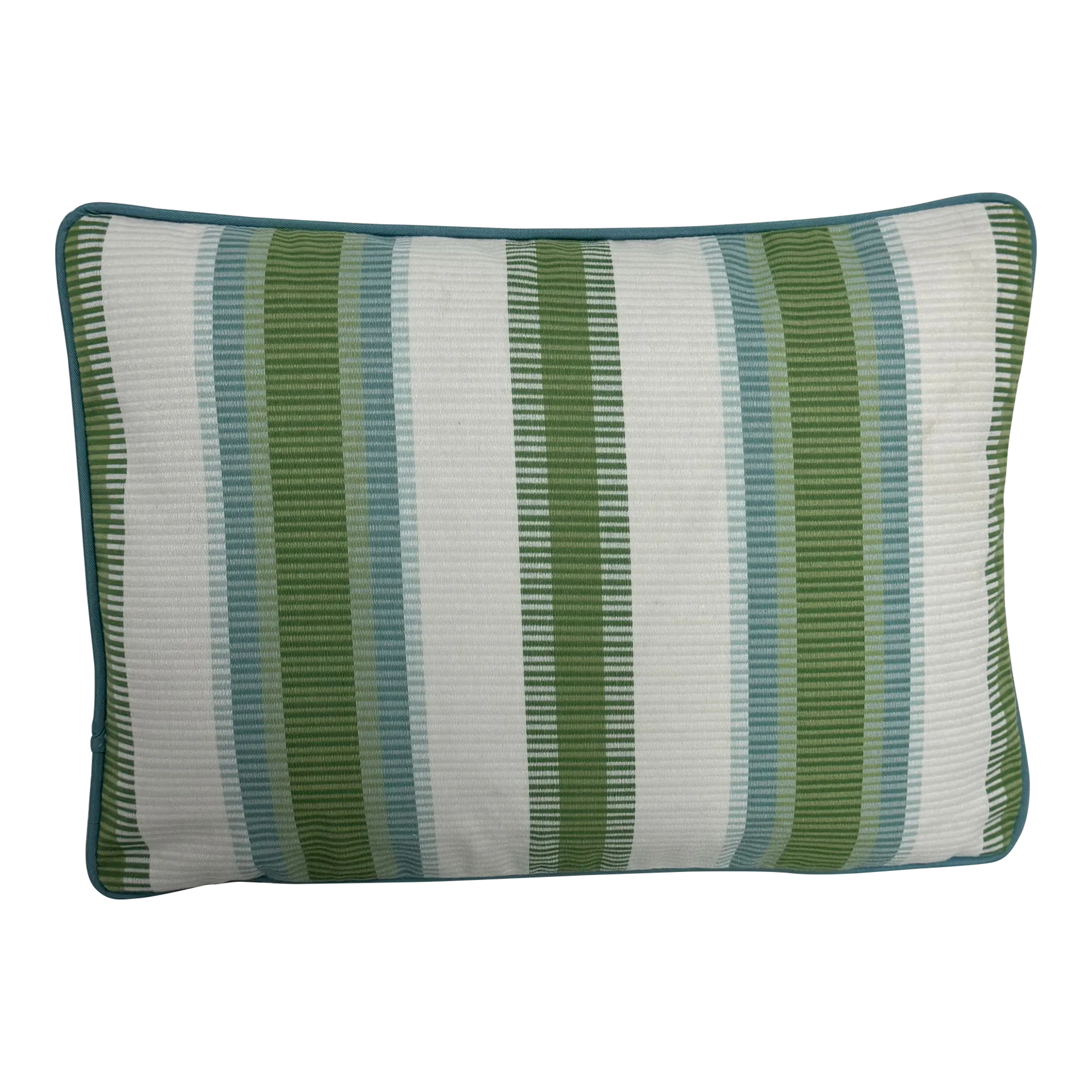 Thibaut Samba Stripe in Kelly Green and Pool Indoor/Outdoor Lumbar