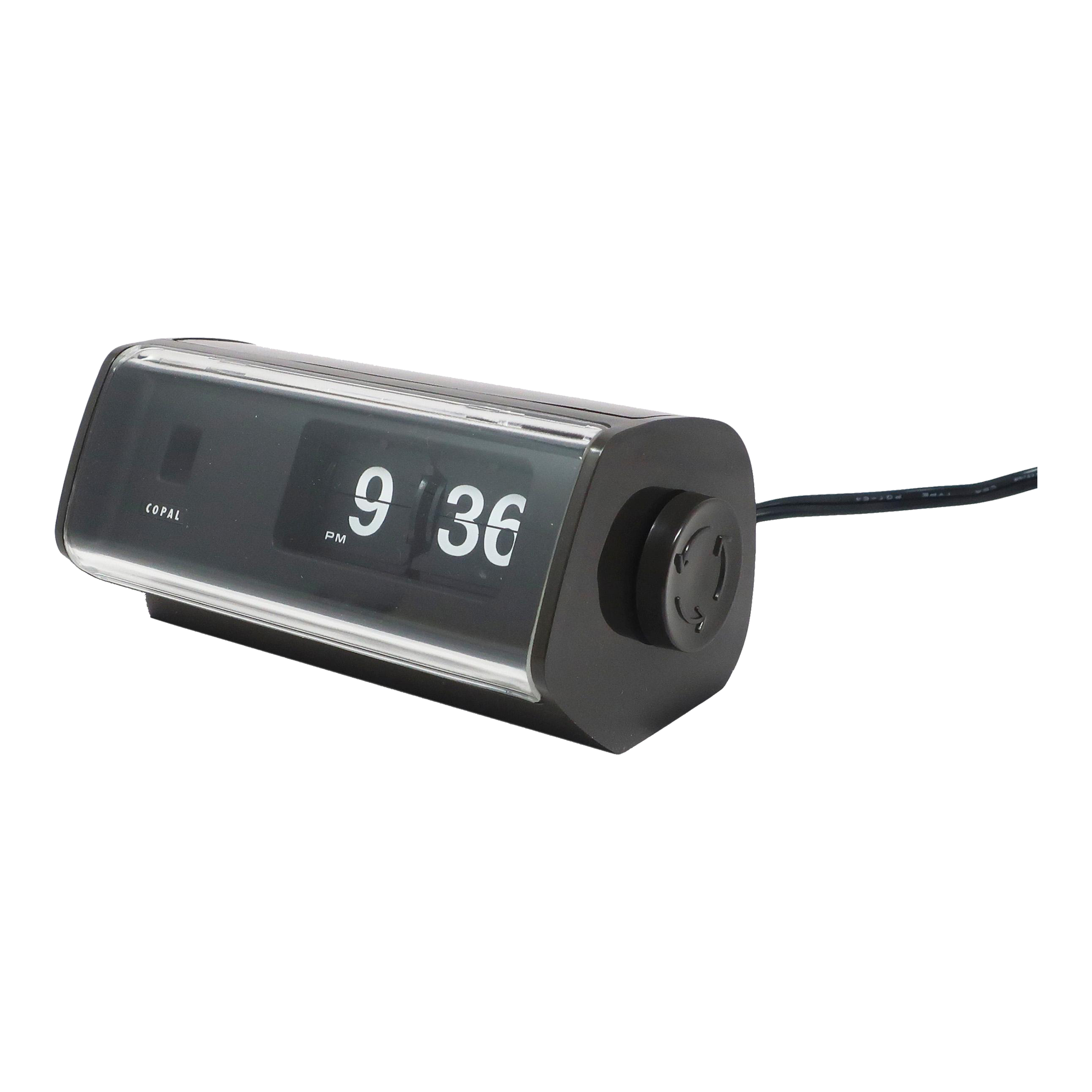 Vintage Dark Grey Copal Model 222 Flip Clock | Chairish