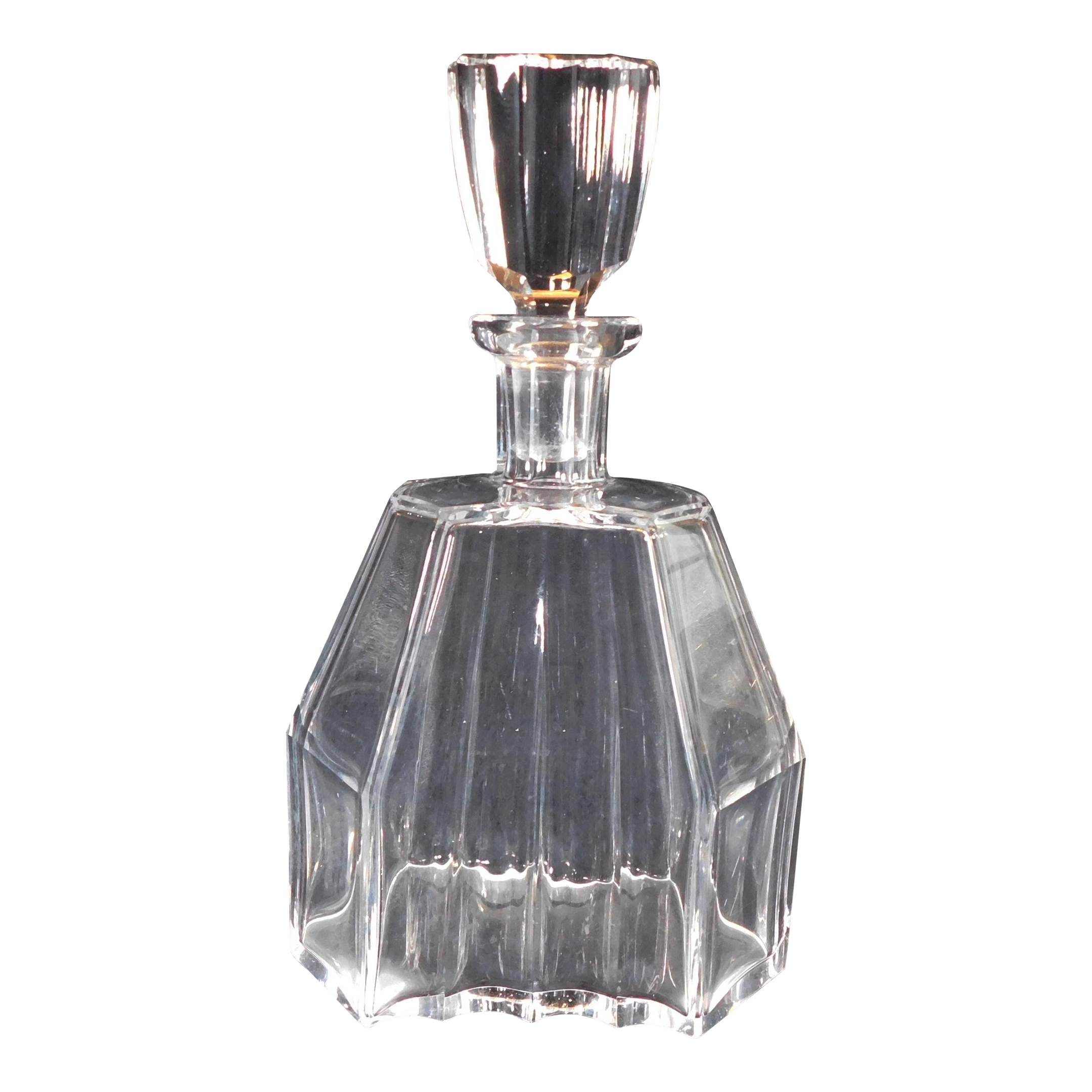 1950s Ridged Front Crystal Decanter With Matching Stopper Chairish