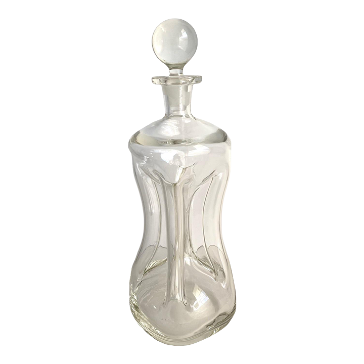 Danish Modern Holmegaard Per Lutken Kluk Kluk Decanter Handblown Glass
