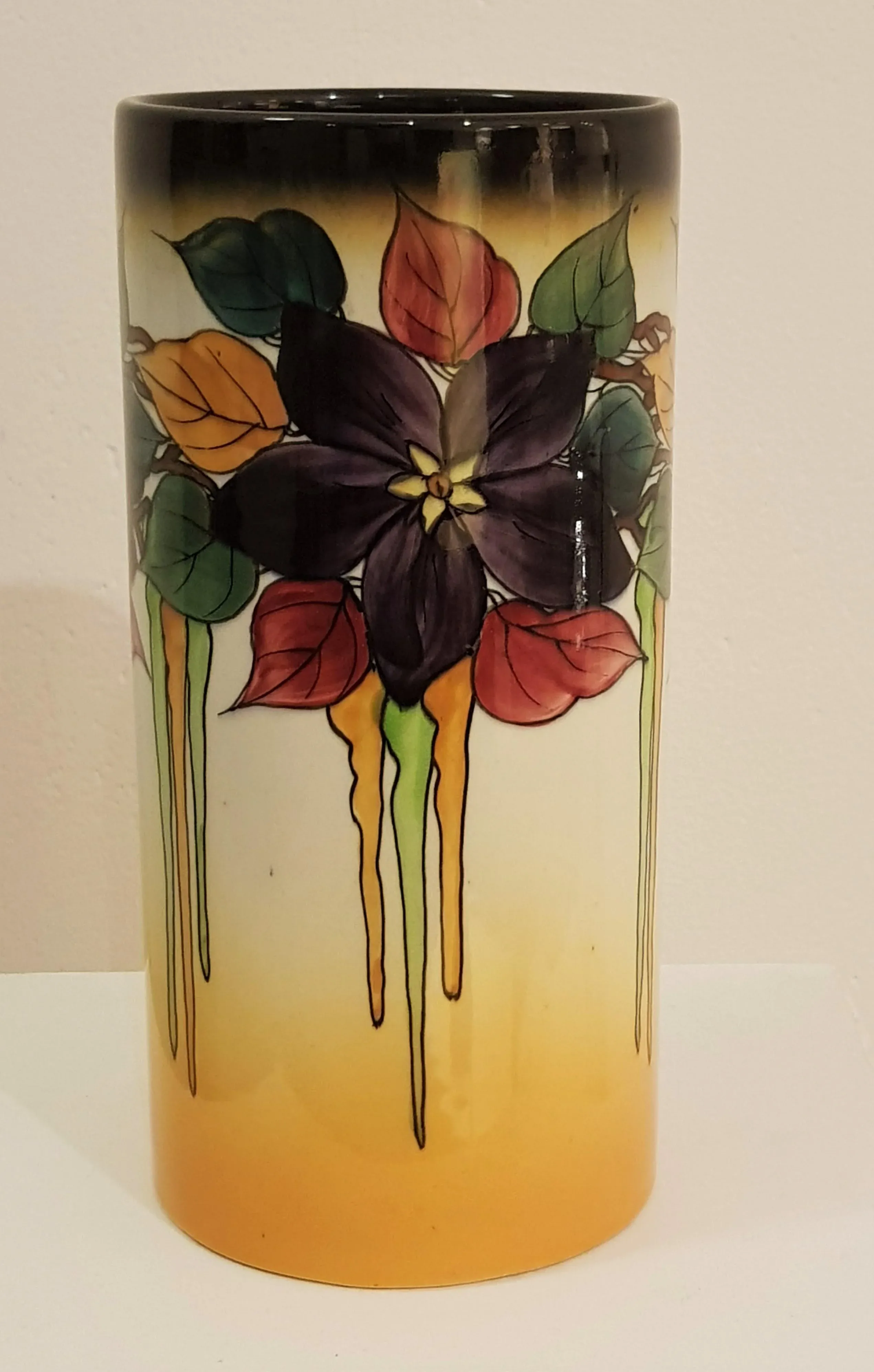 Art Nouveau Hand Painted Vase from Schramberg