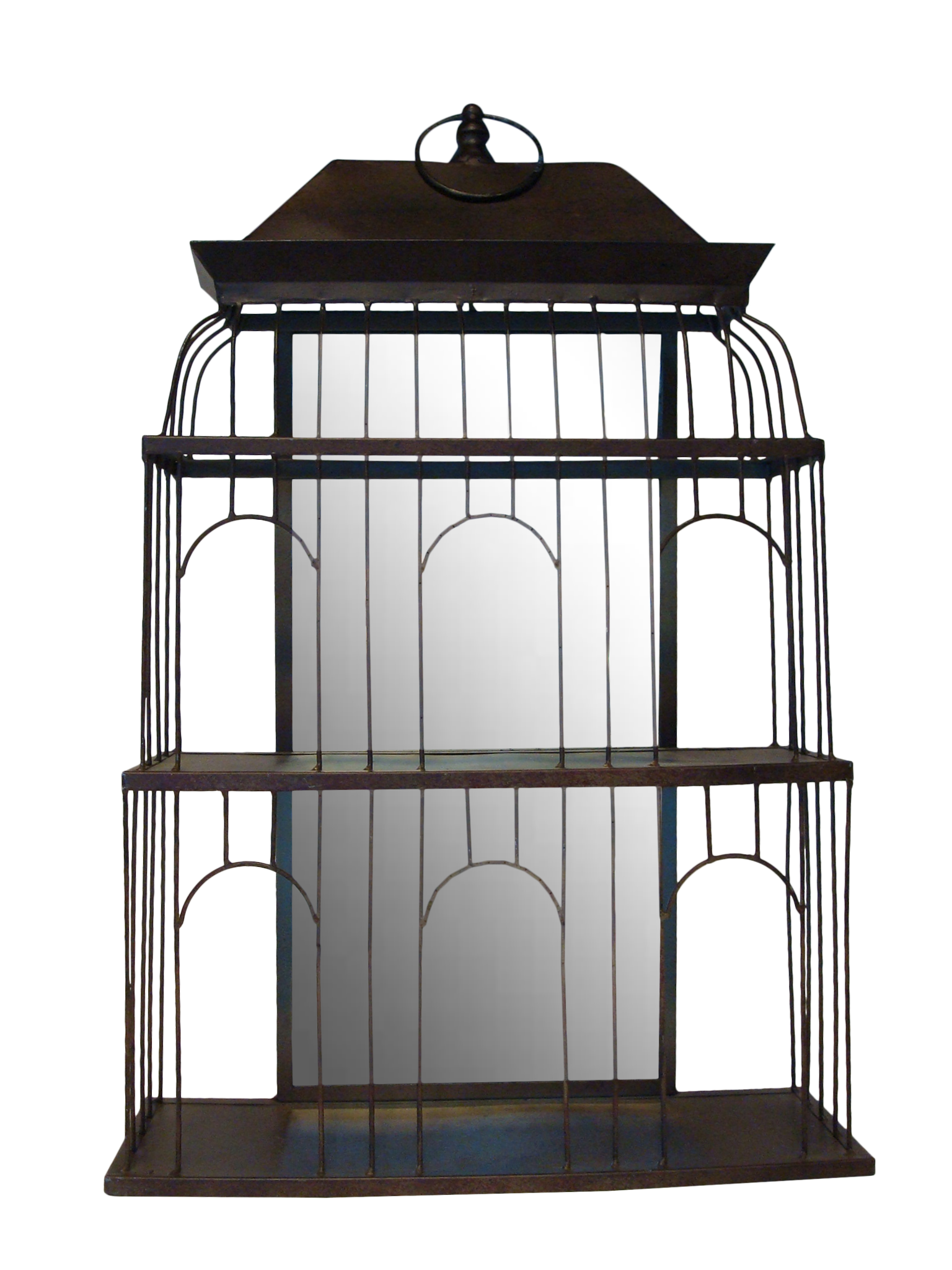 Bird Cage Mirrored Wall Art Shelf Chairish