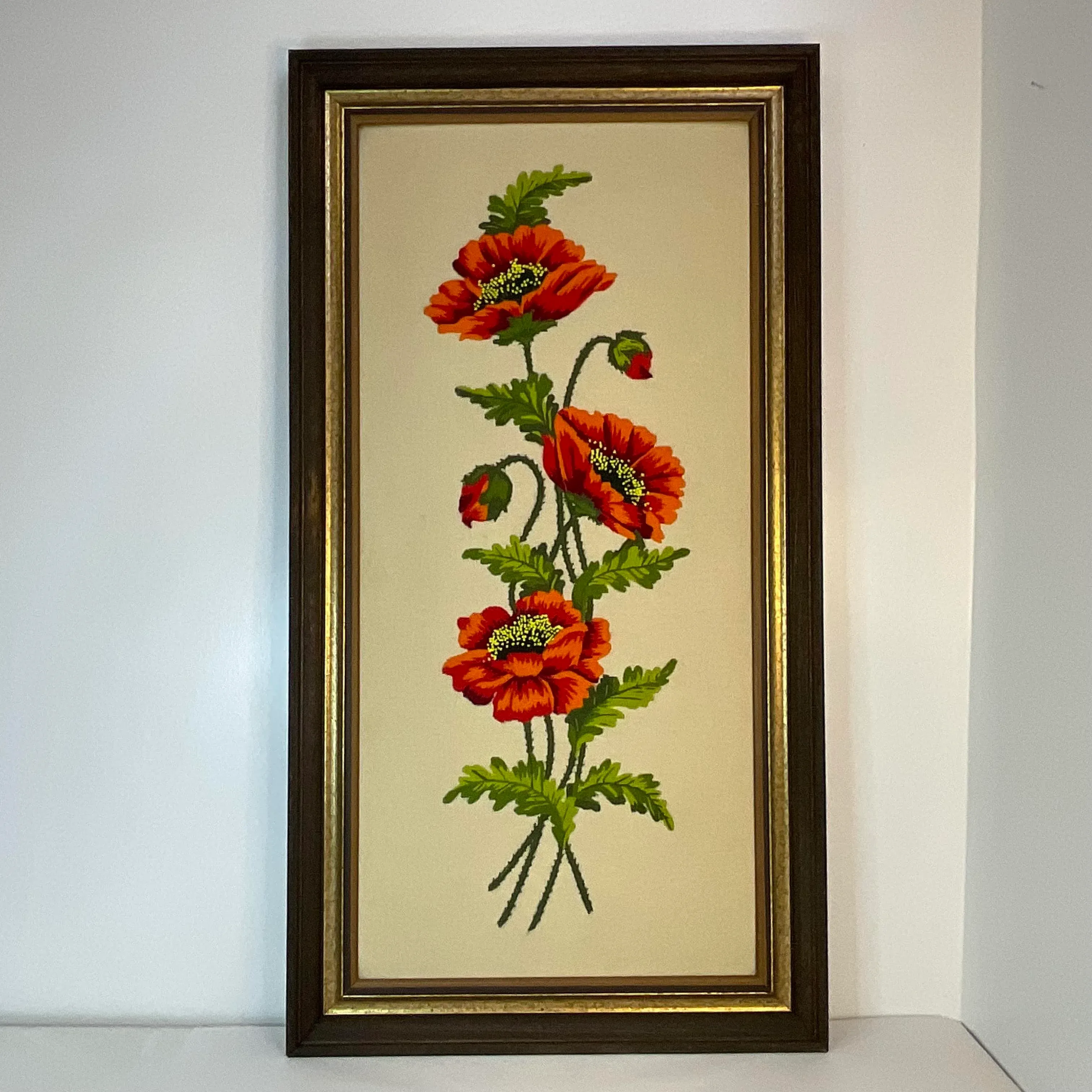 ヨーロッパアート　額縁セット　NEEDLEPOINT Vintage Vintage Framed Needlepoint Art