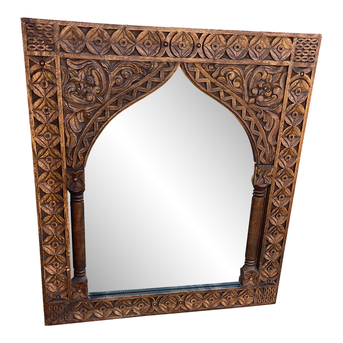 Moroccan Hand Carved Mirror Chairish