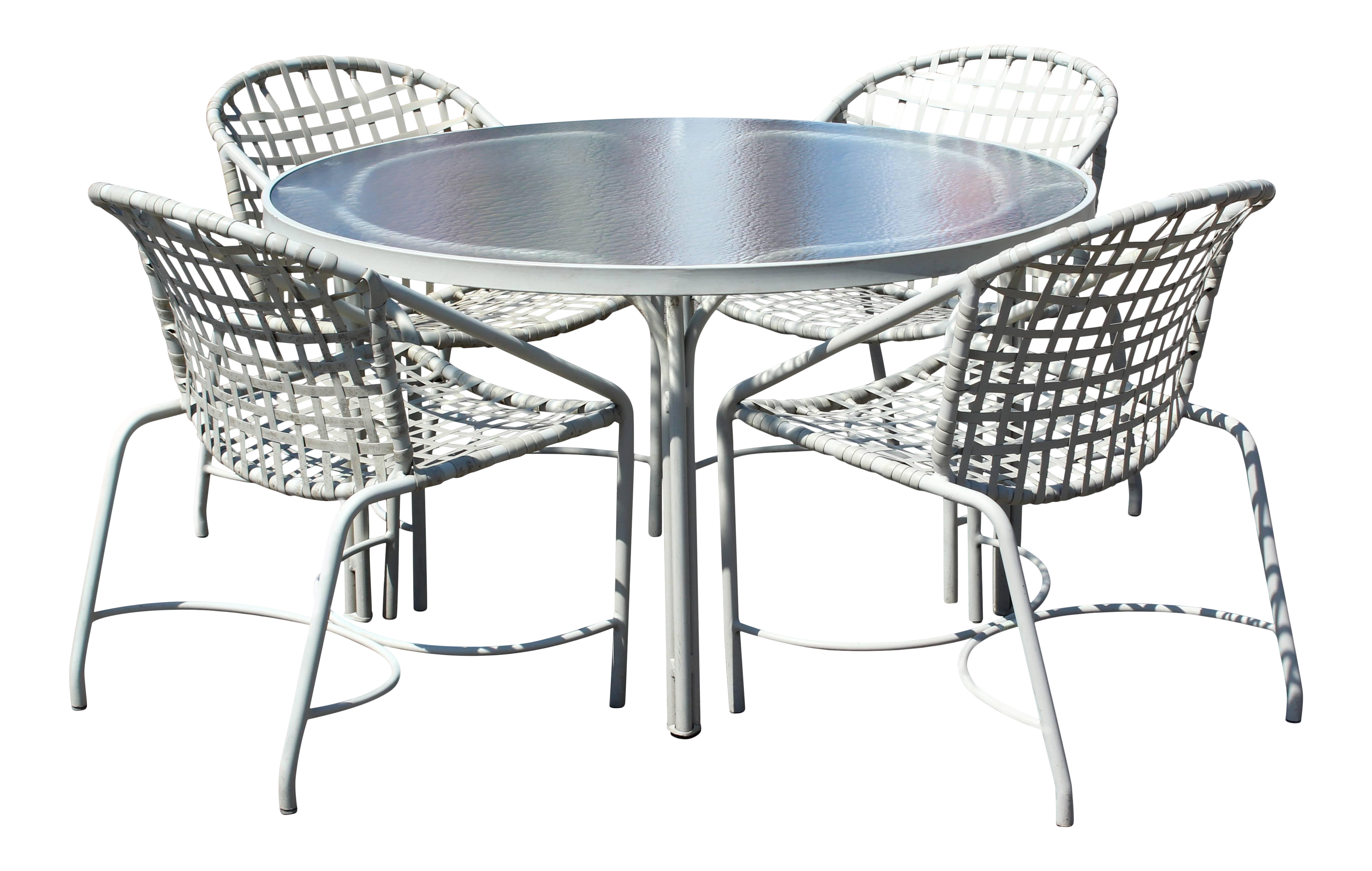 1960s Vintage Brown Jordan Kantan Patio Dinette Set 5 Pieces