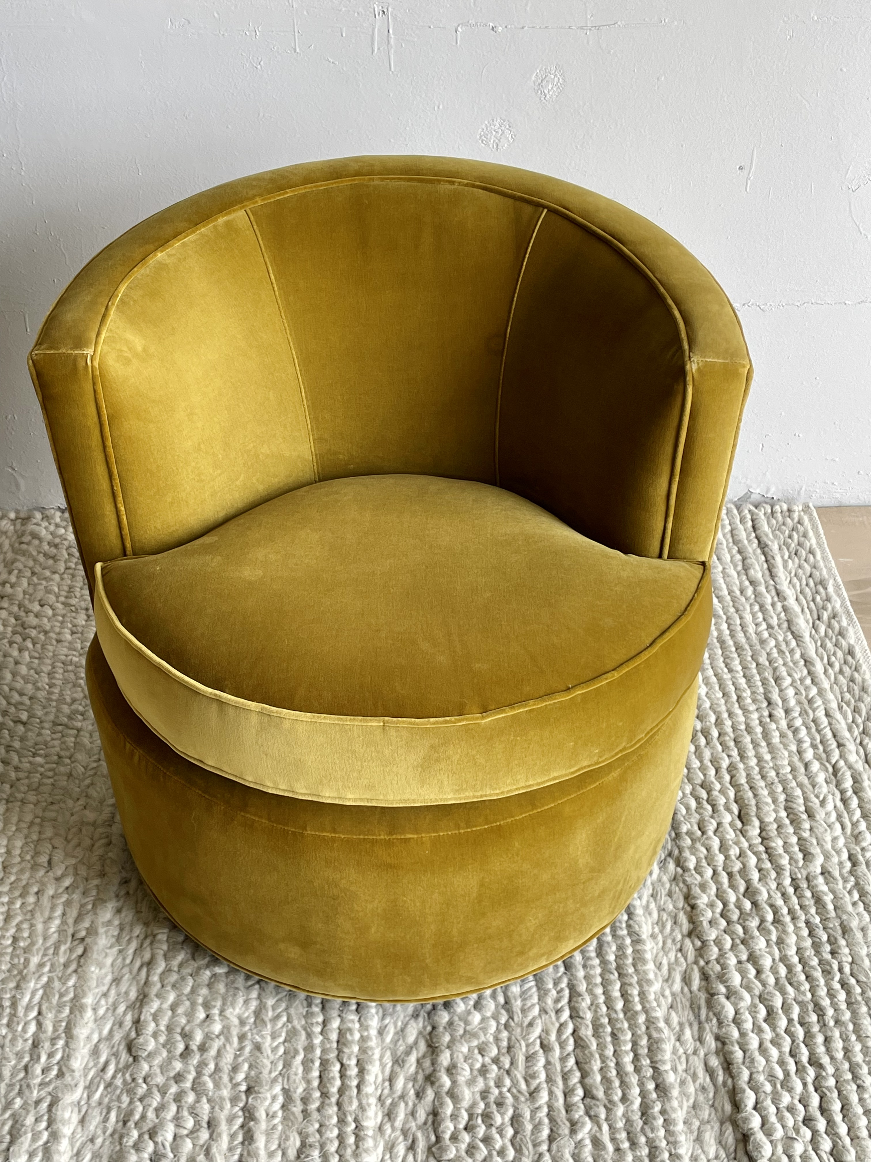 Room Board Mid Century Modern Velvet Swivel Chairs Set of 2