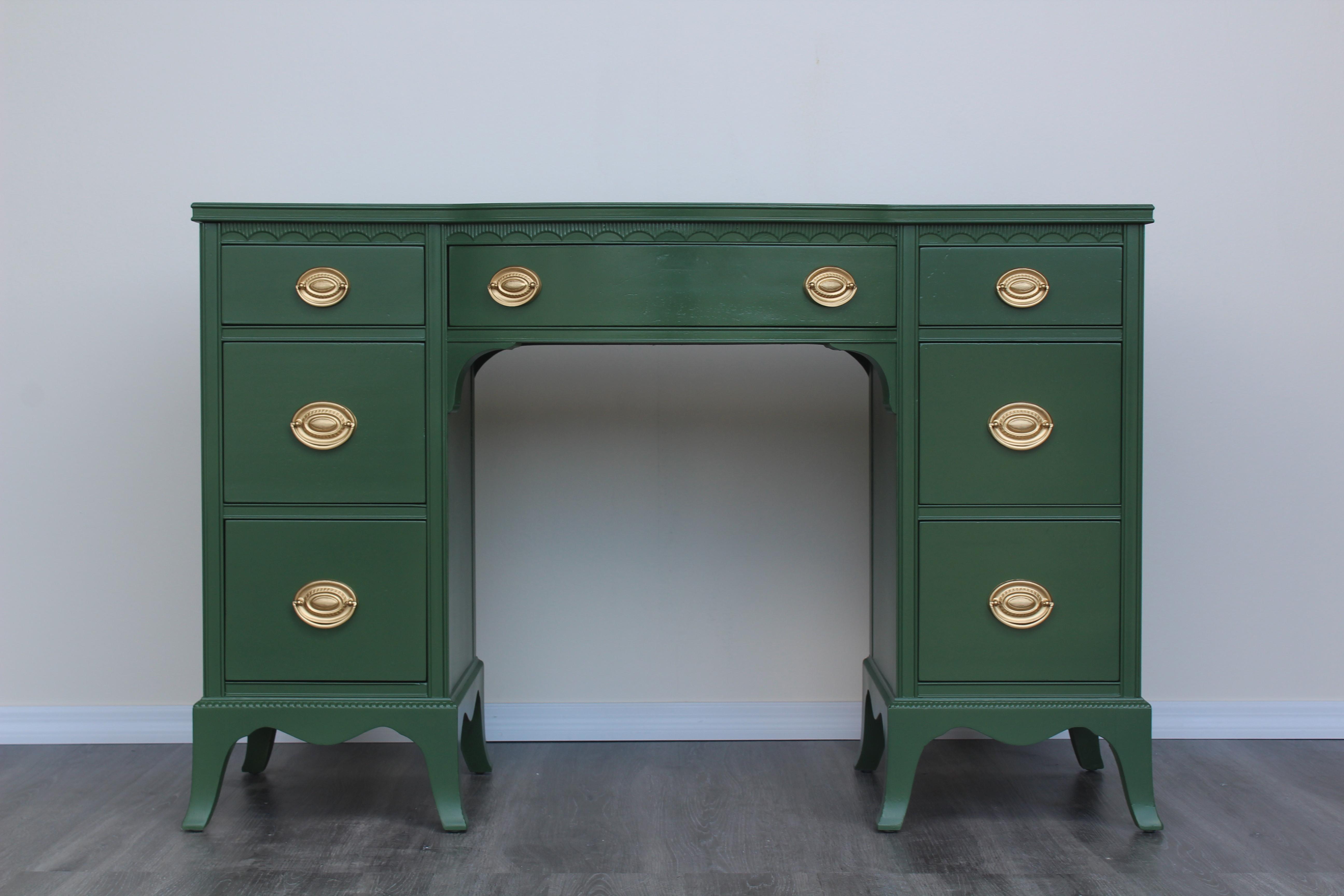 Vintage cheap green desk