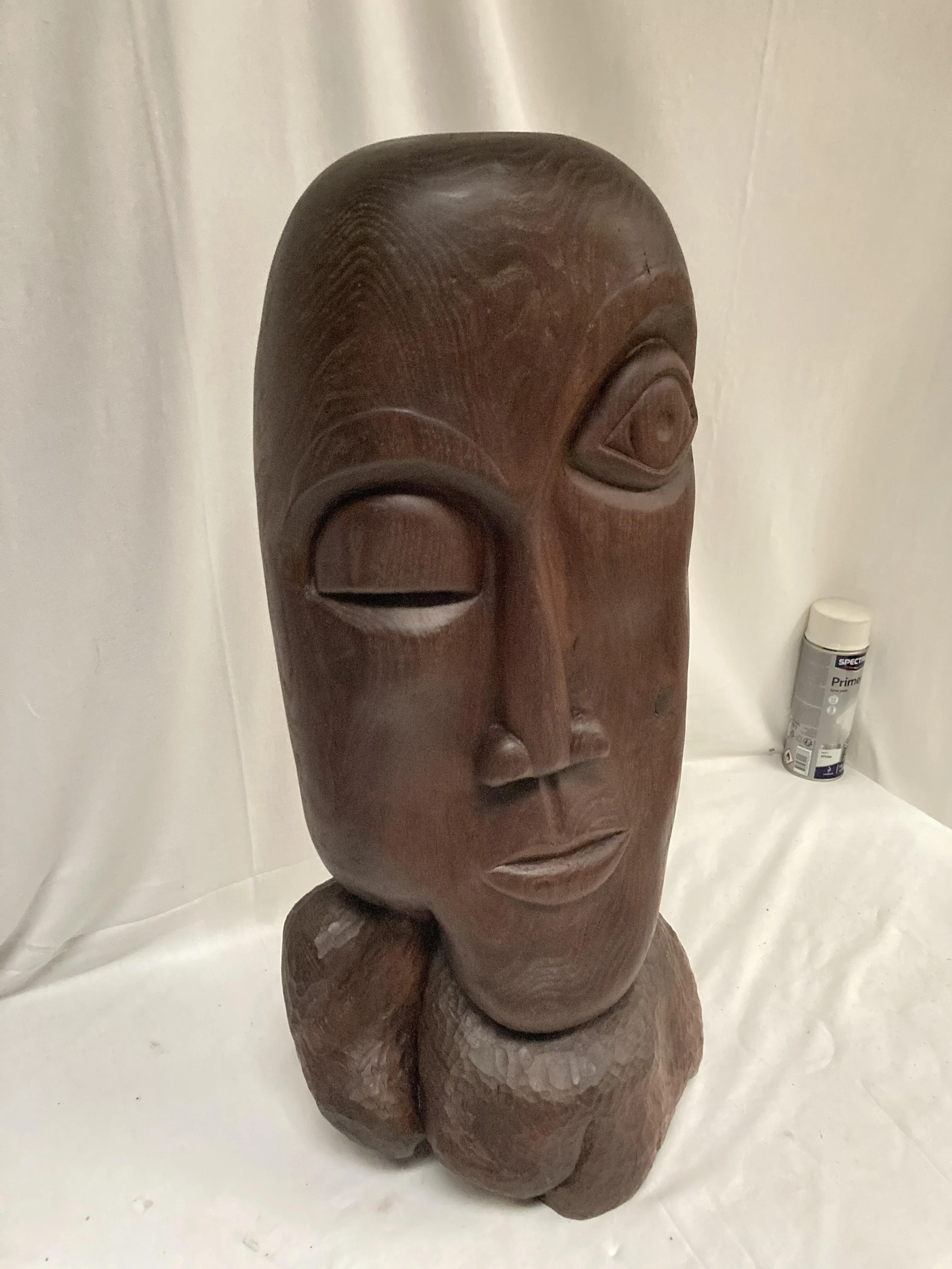 Face Sculpture, 1973, Wood