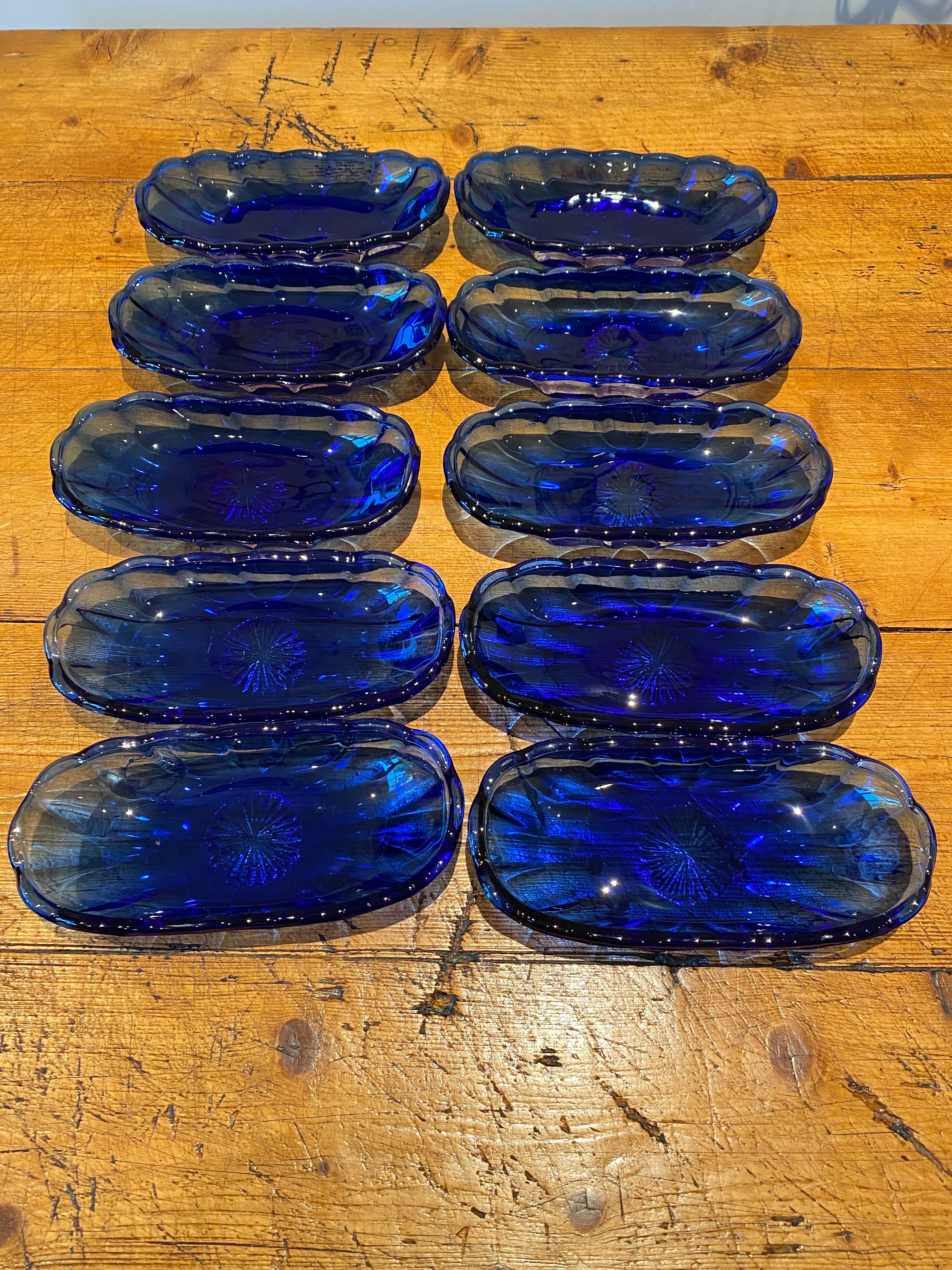 Vintage Anchor Hocking Cobalt Blue set 【公式通販】