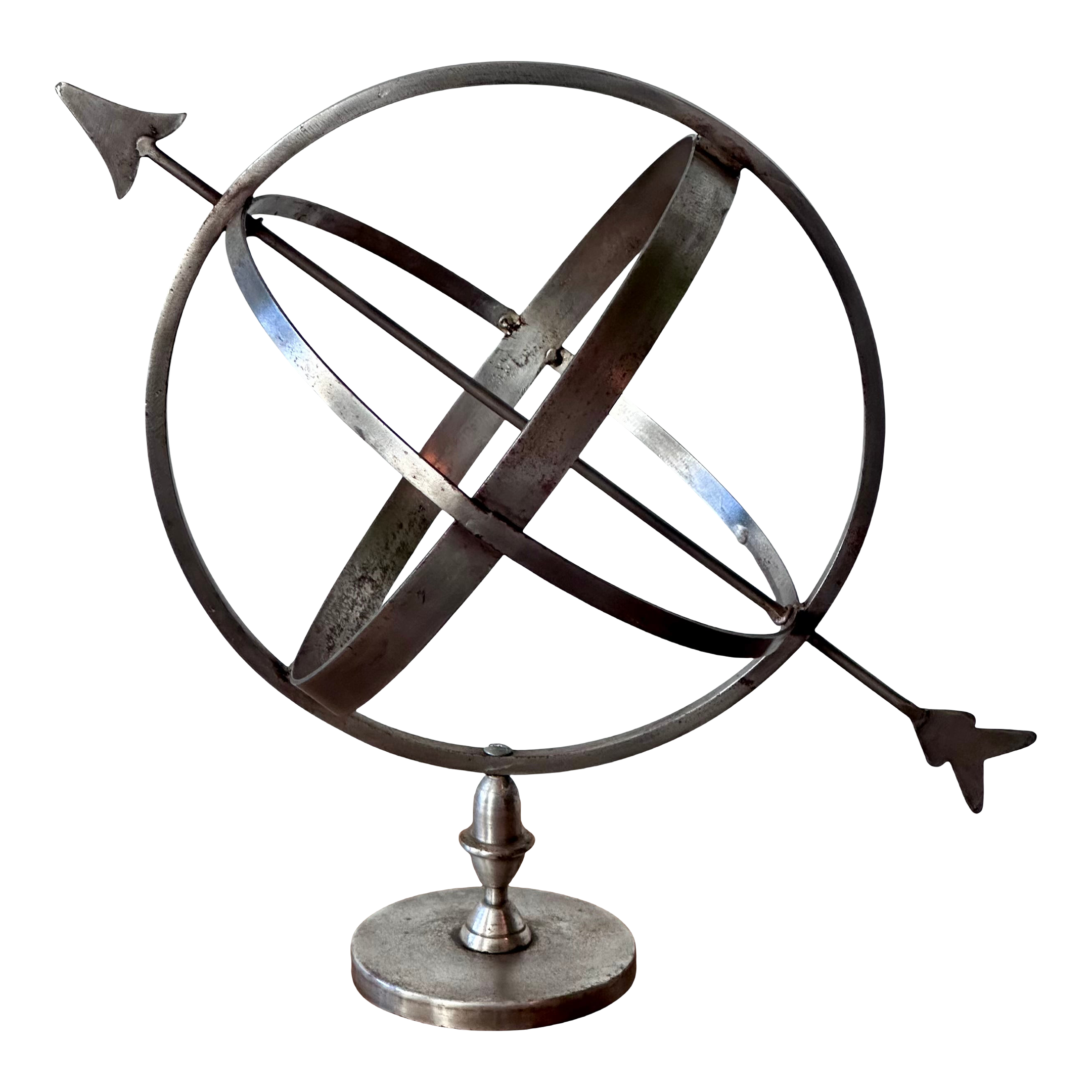 Vintage Mid-Century Armillary Sphere | Metal Celestial Sculpture
