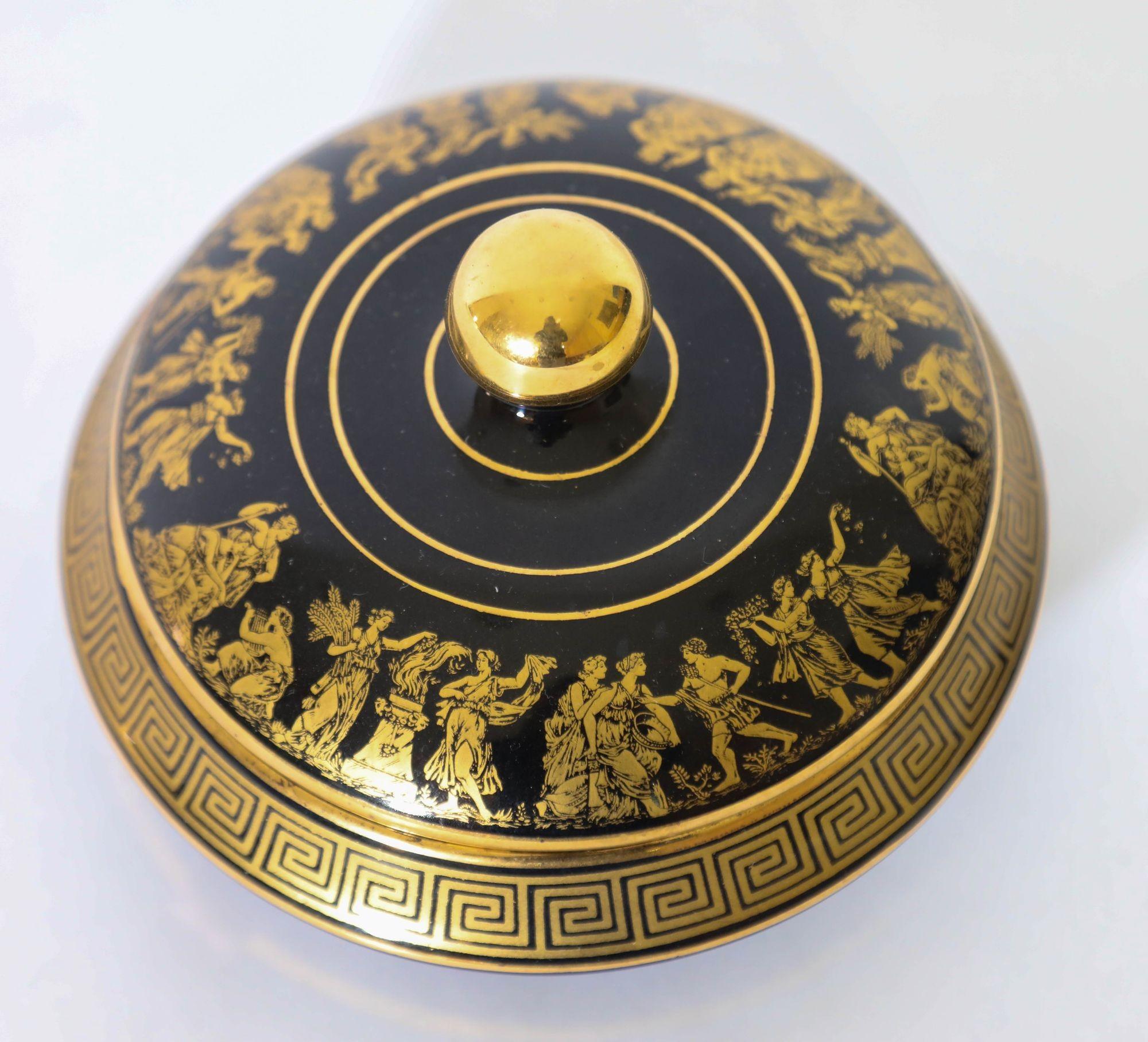 I.SPYROPOULOS ギリシャ 24K GOLD 飾り皿　灰皿 I.SPYROPOULOS ギリシャ 24K GOLD 飾り皿 灰皿