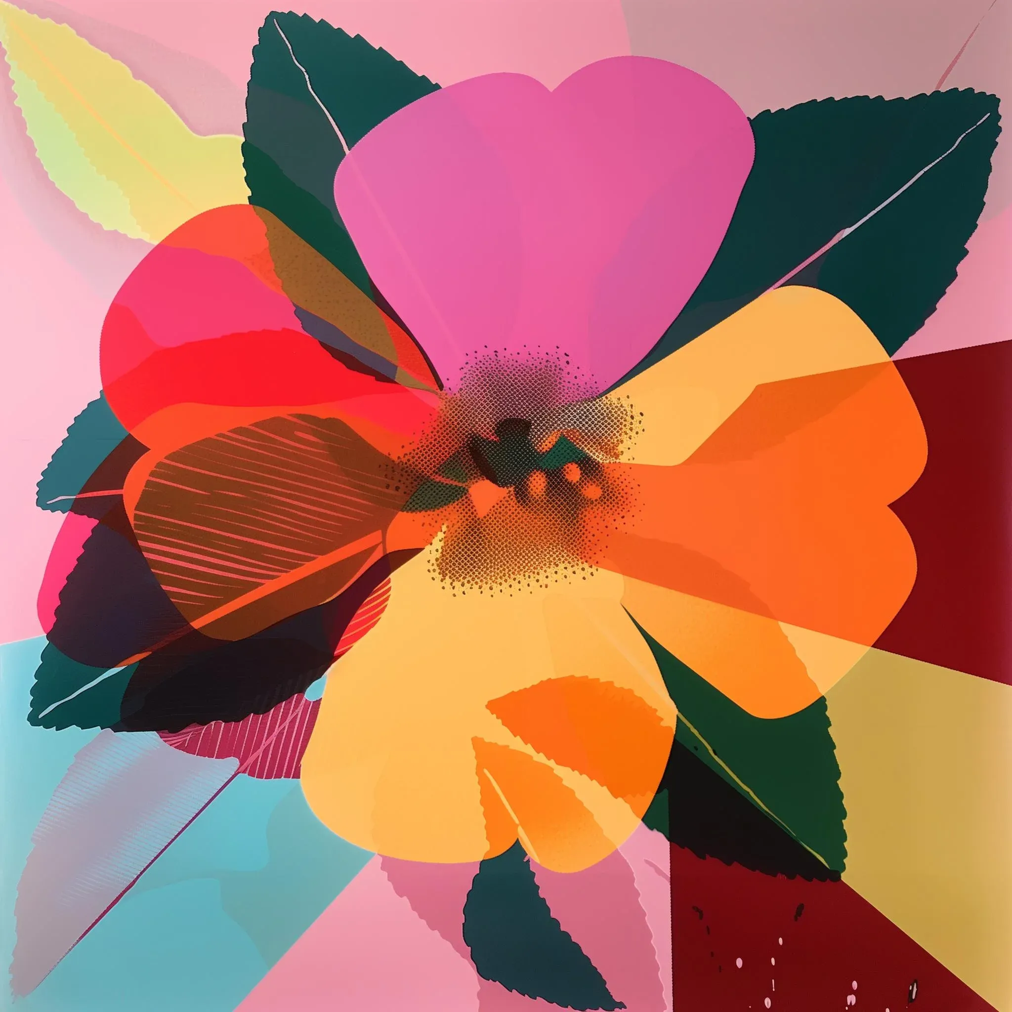 Set of 4 - Art Wall Installation 40' X 40' - 'Pop Art