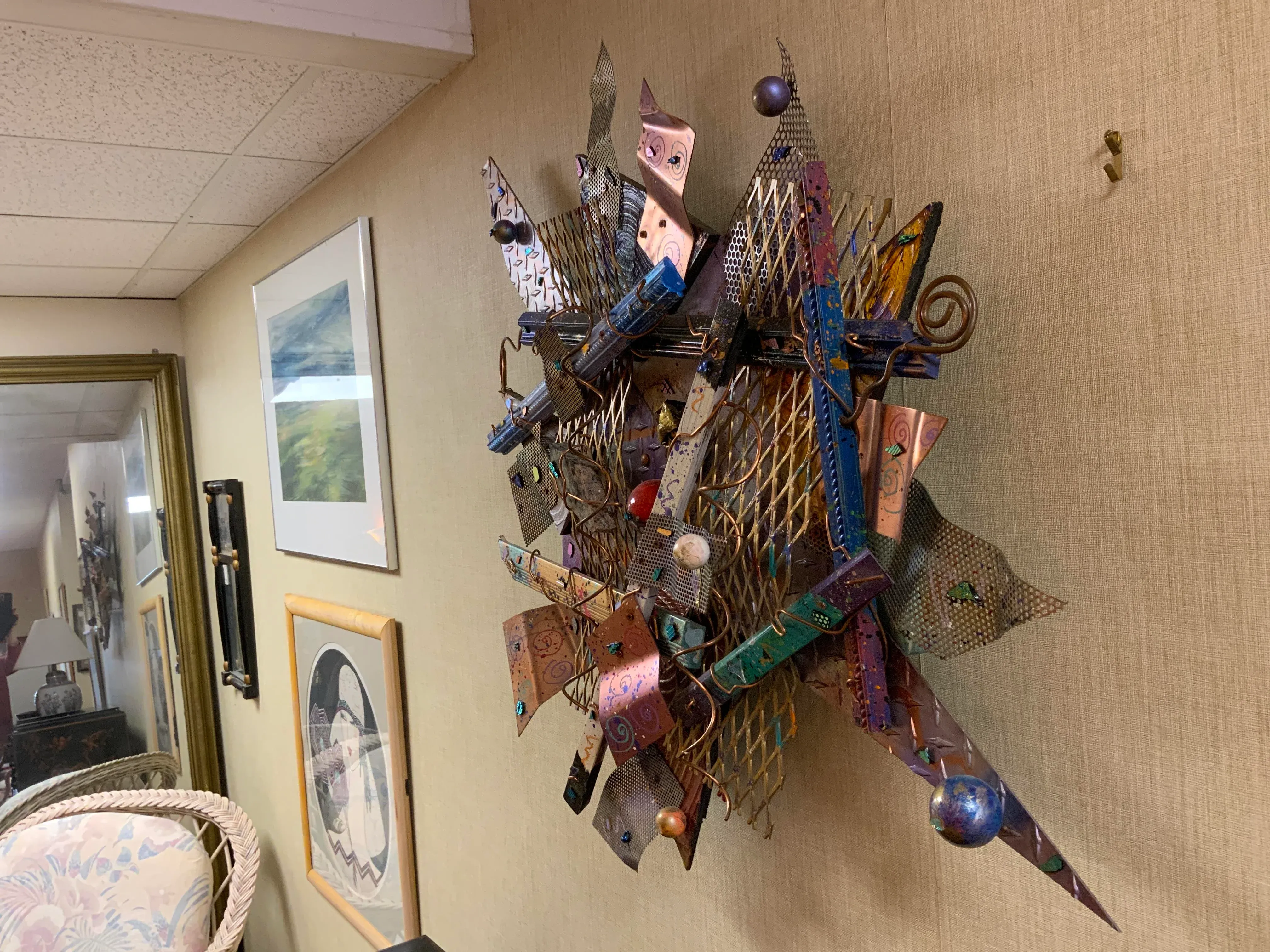 Contemporary Justin Coopersmith Abstract Metal Wall