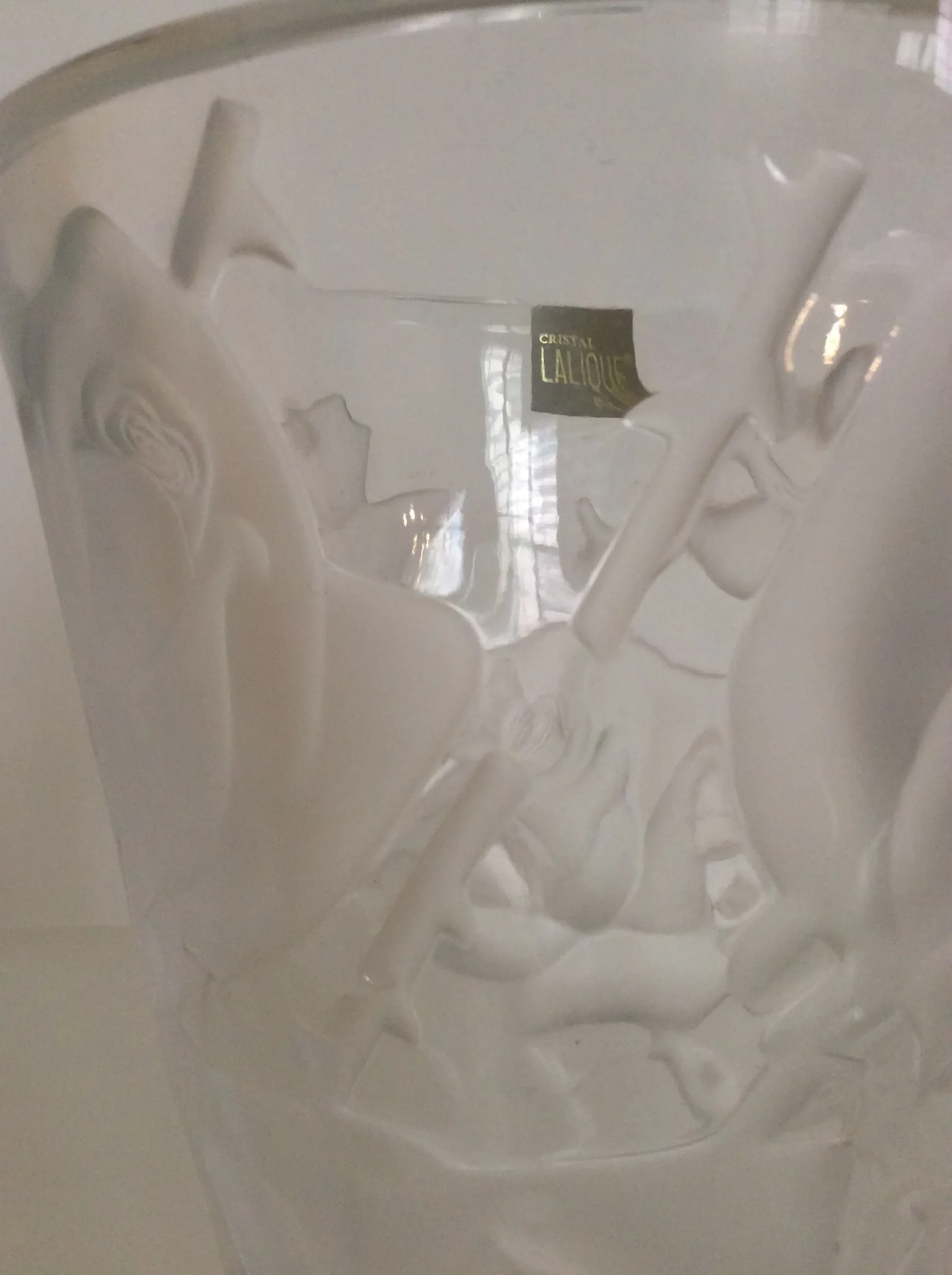 ラリック　イスパン　花瓶　ローズ　LALIQUE　 Ispahan Vase Lot - LALIQUE 