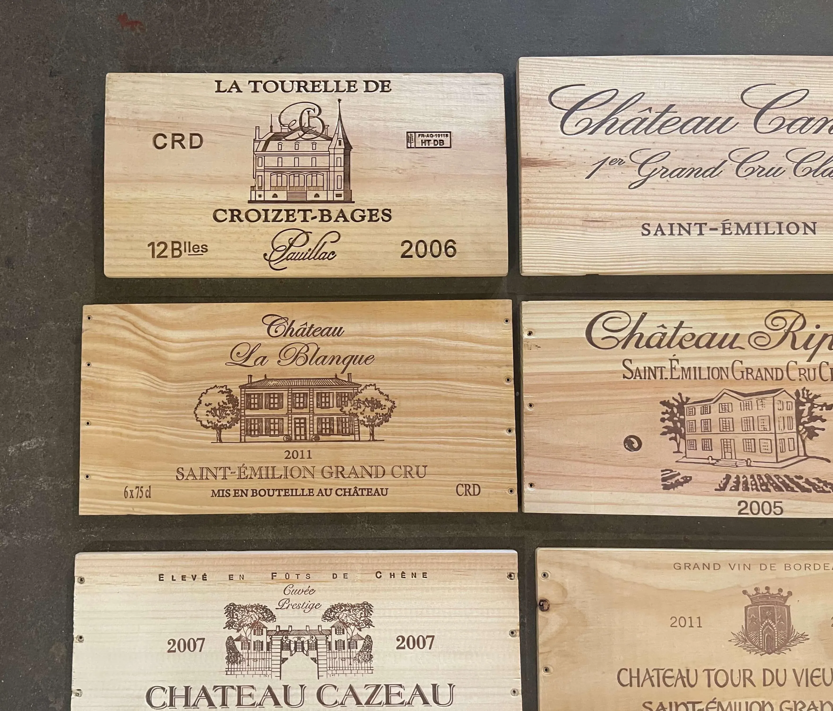 france vintage stencil wood box 【公式通販】
