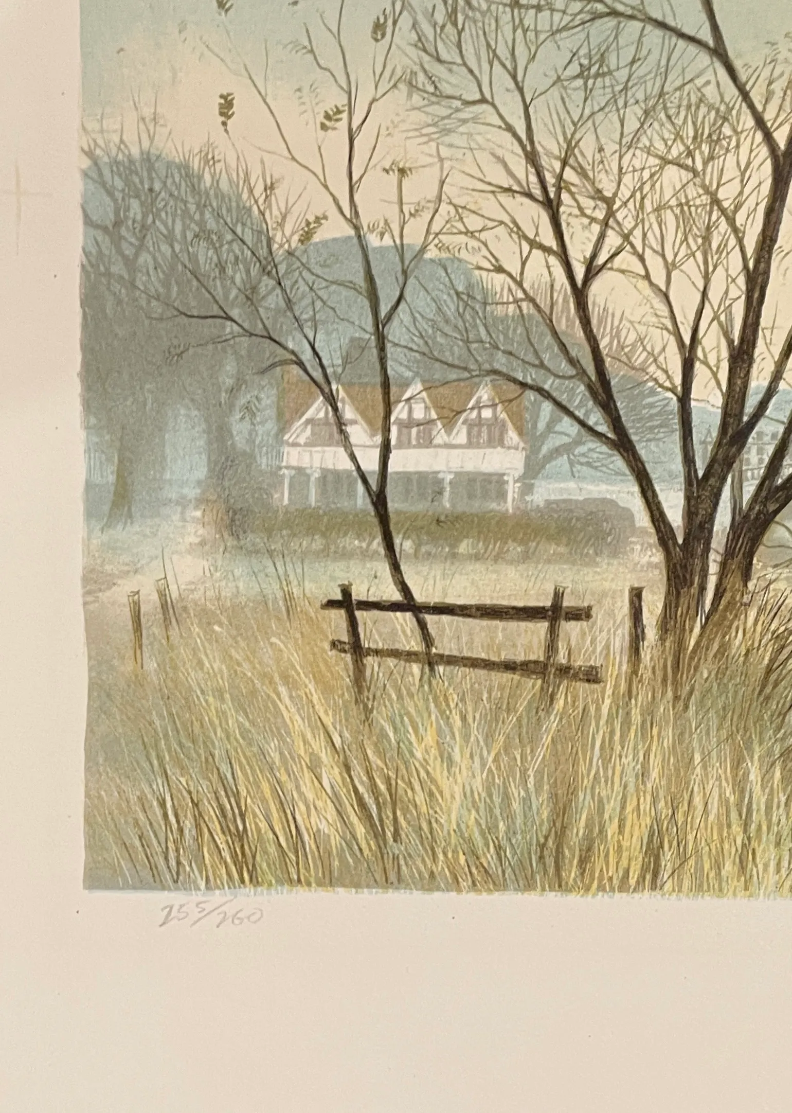 Jeremy King【golf coat】　lithograph AP Jeremy King Henley on Thames Lithograph | Chairish