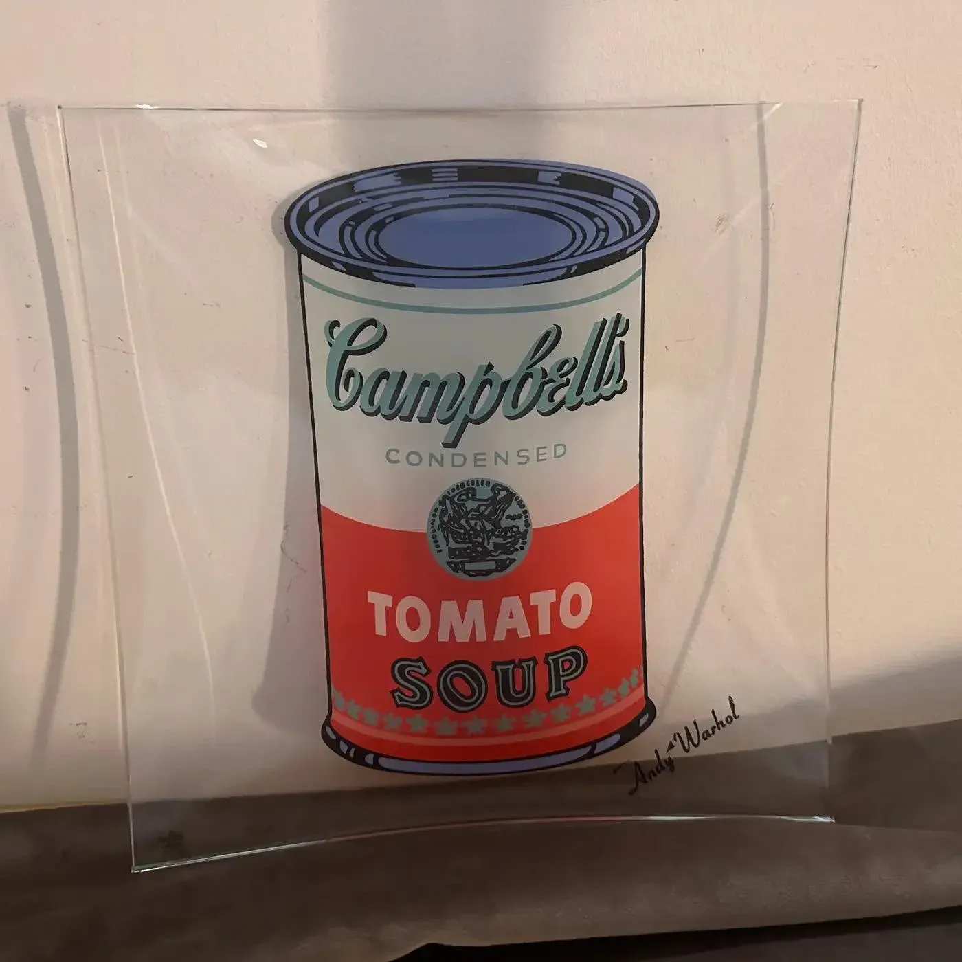 1990s Rosenthal Campbell Soup Glass Square Vide Poche Designed by