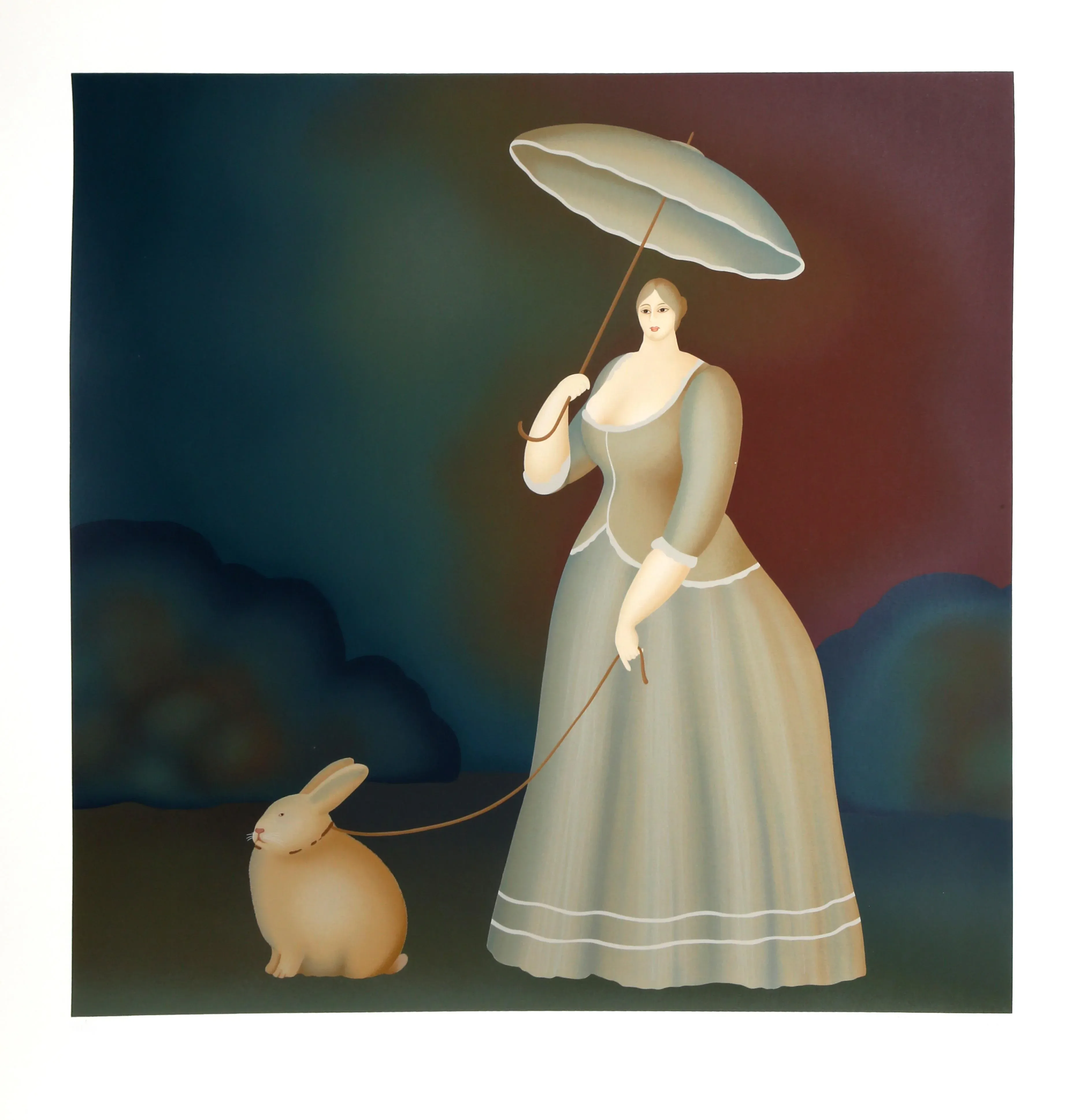 Walking the Rabbit, Igor Galanin Screen Print | Chairish