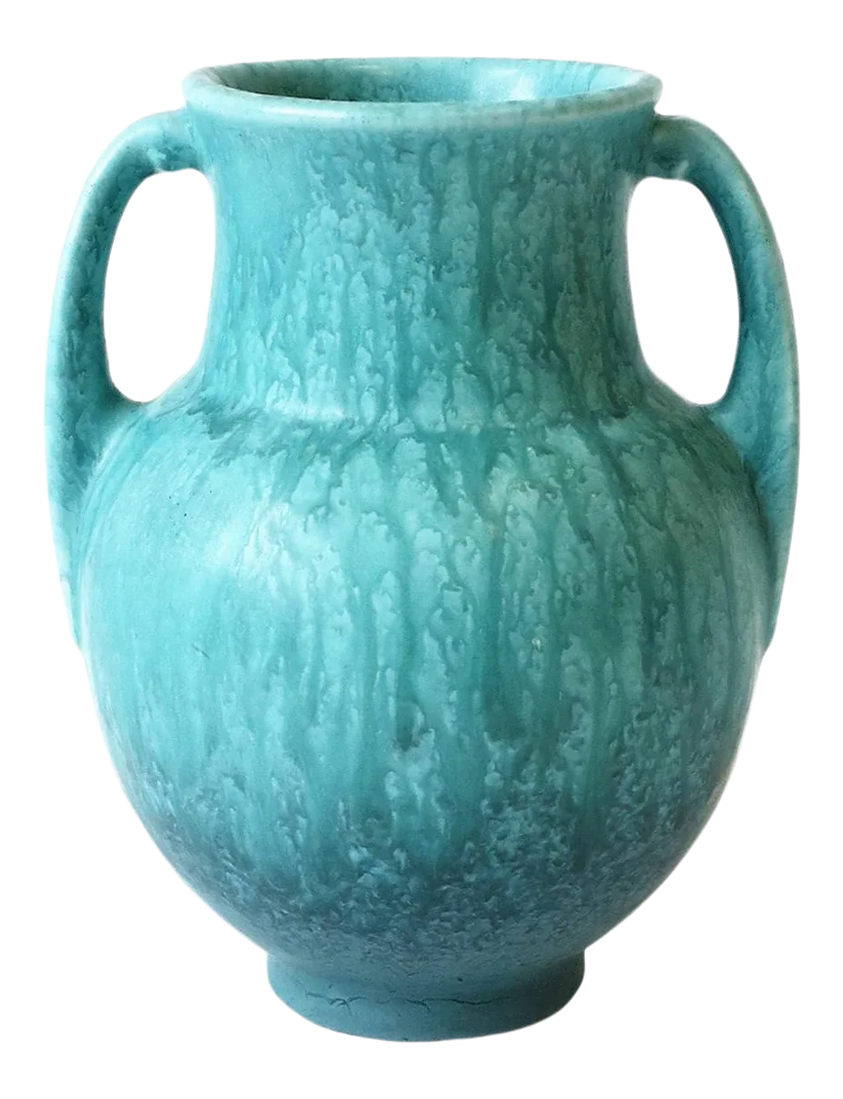 Modern Turquoise Blue Pottery Vase, Circa Early 20th Century Chairish