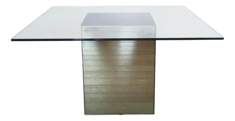 Smoked Glass Table by Nanda Vigo for Acerbis, 1970s | Chairish