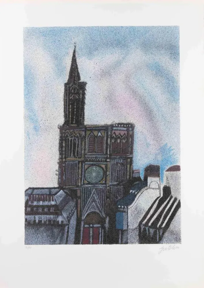 Franco Gentilini, Church, Screenprint, 1970s