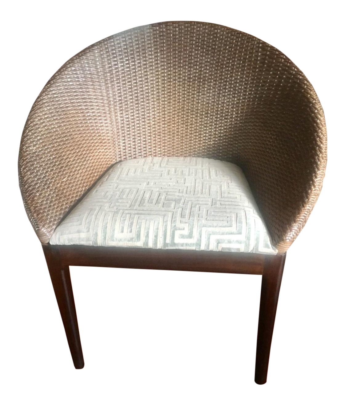 Mid Century Modern Wicker Chair Chairish