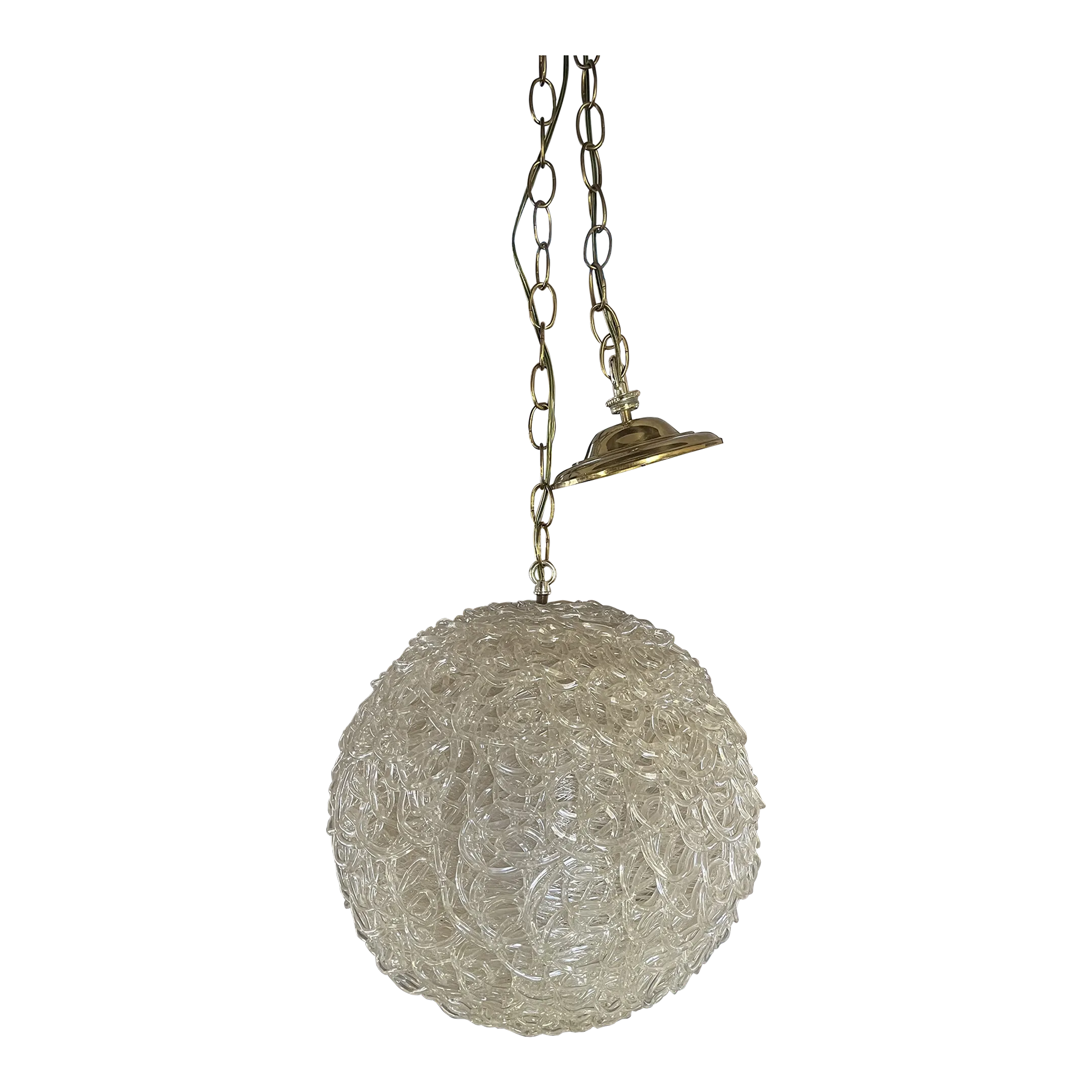 Mid Century Modern Lucite Spaghetti Swag Pendant Light Chairish