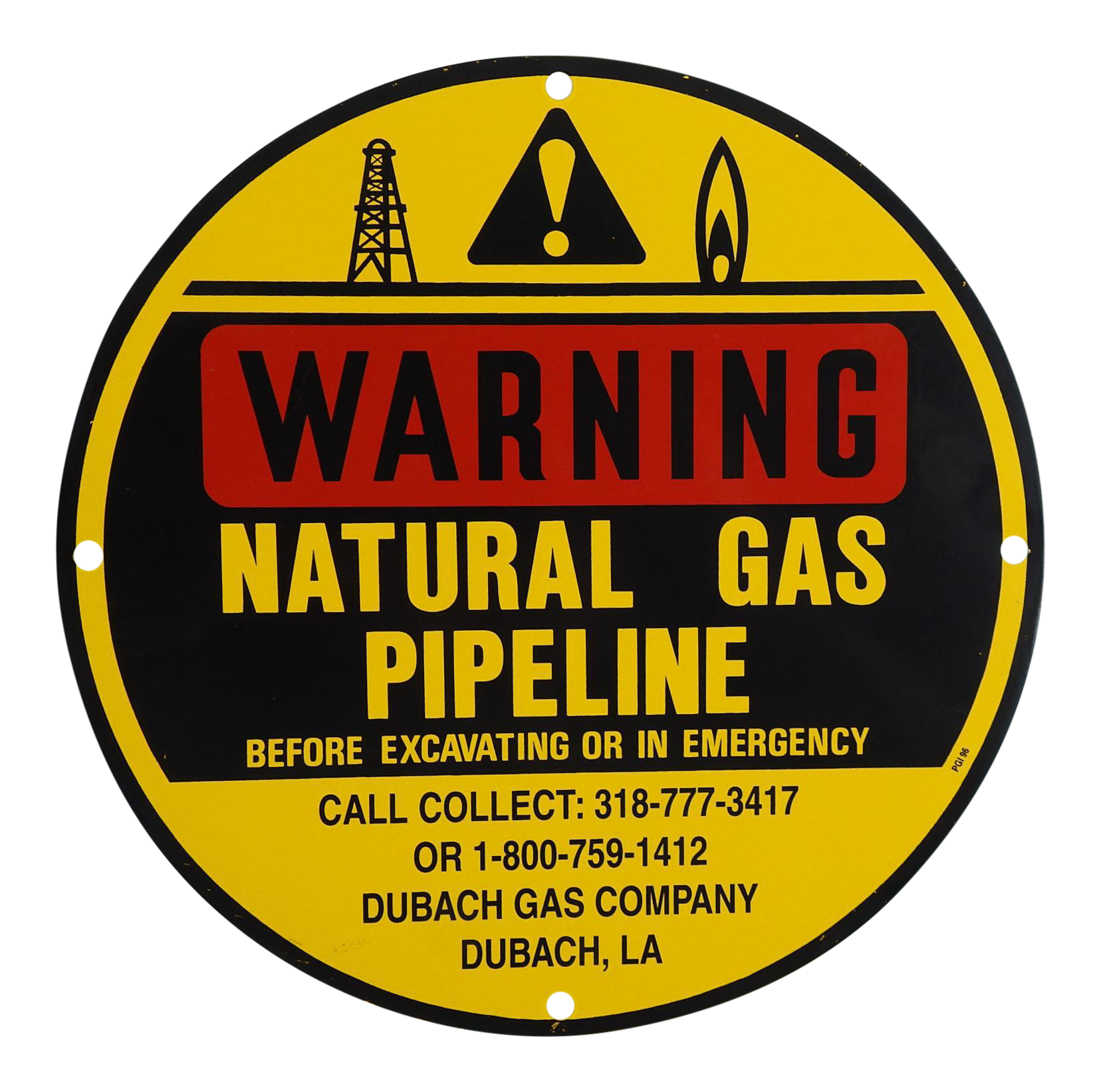 Natural Gas Pipeline Warning Sign Chairish