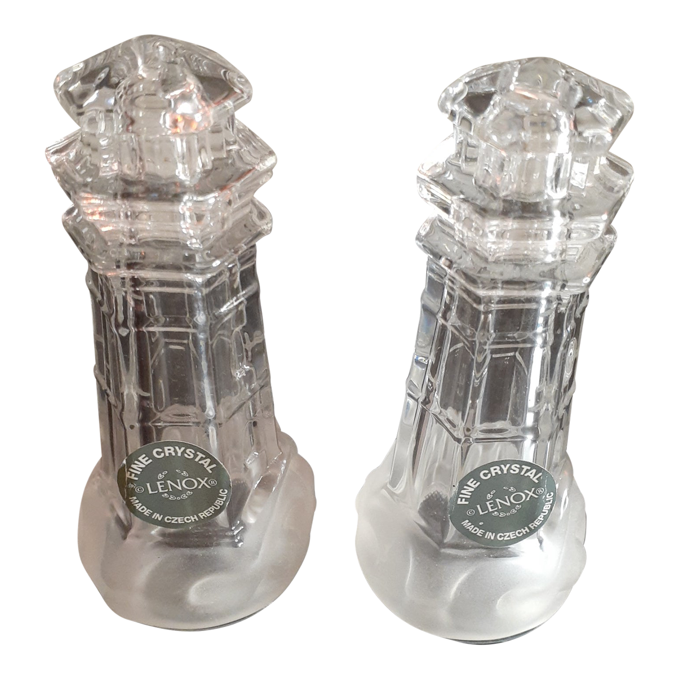 Vintage Crystal Lenox Salt. & Pepper Shaker Set Chairish