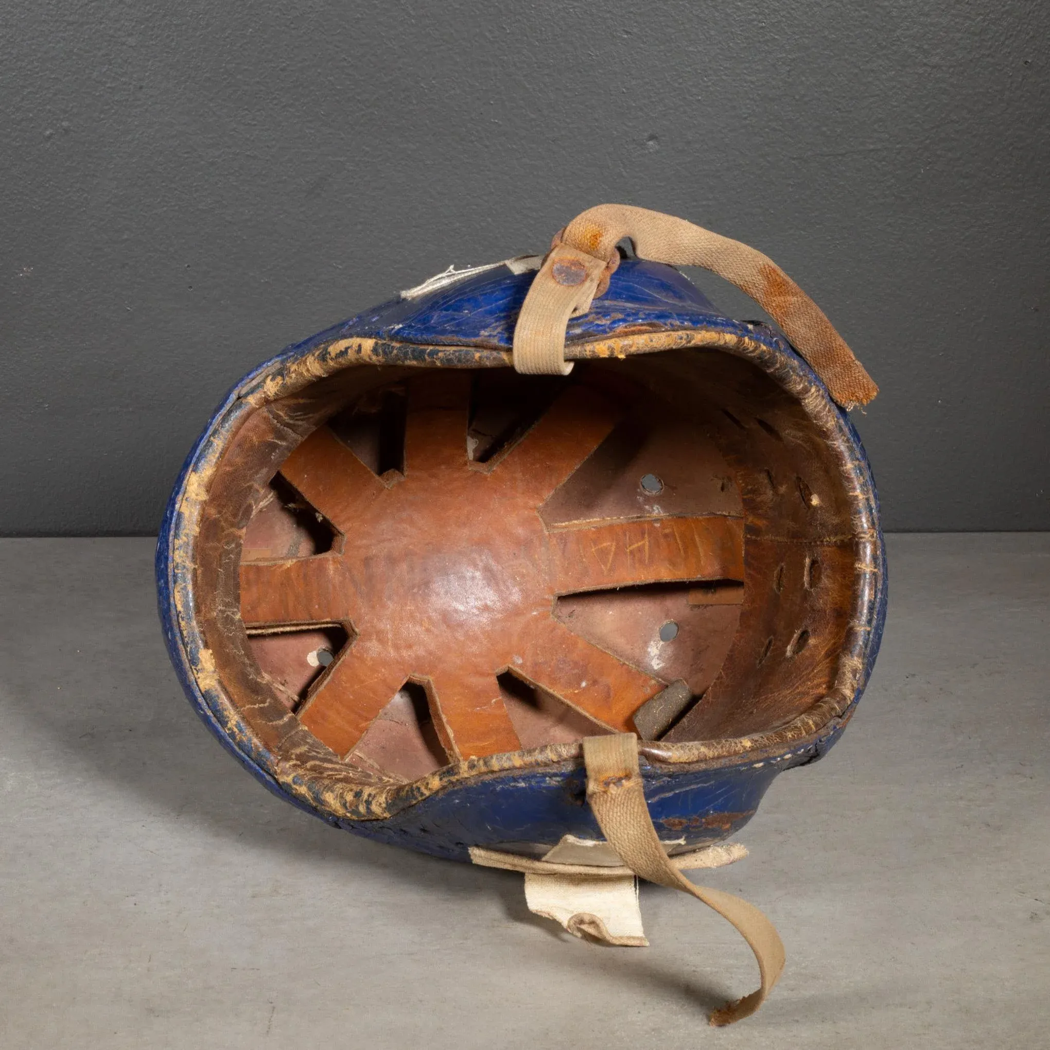 Vintage Leather Football Helmet C.1940