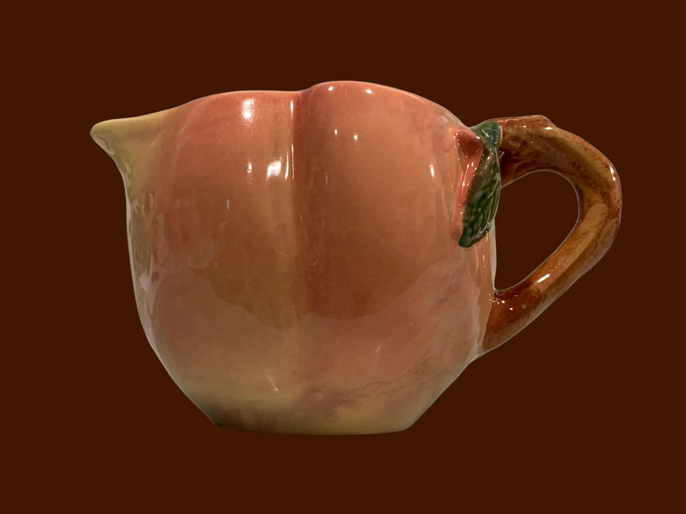 Block Molde Creamer, Peaches by Barbara Eigen | Chairish