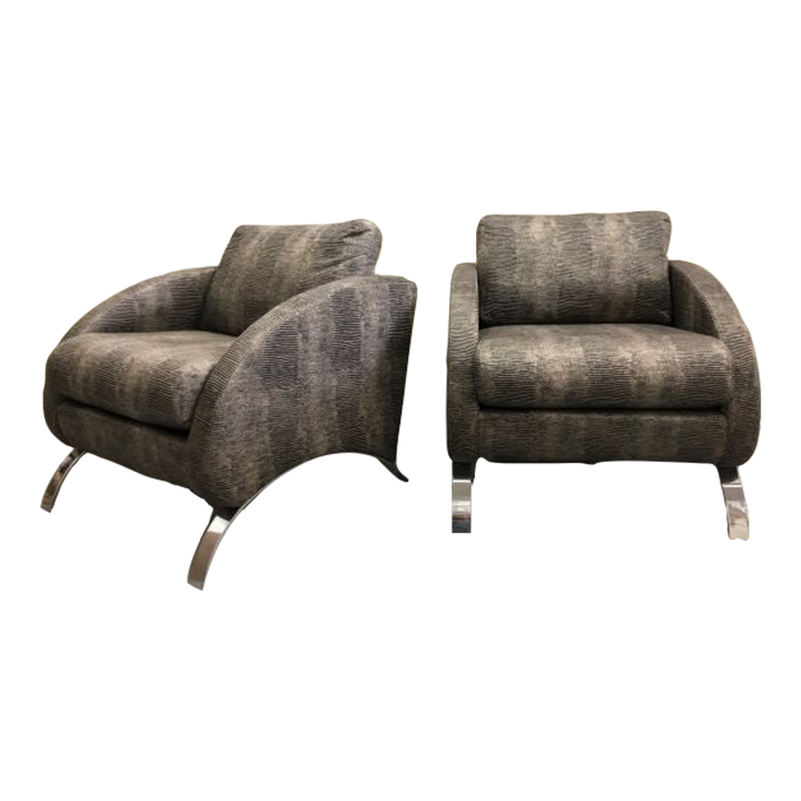 20th Century Lounge Chairs by Directional, a Pair