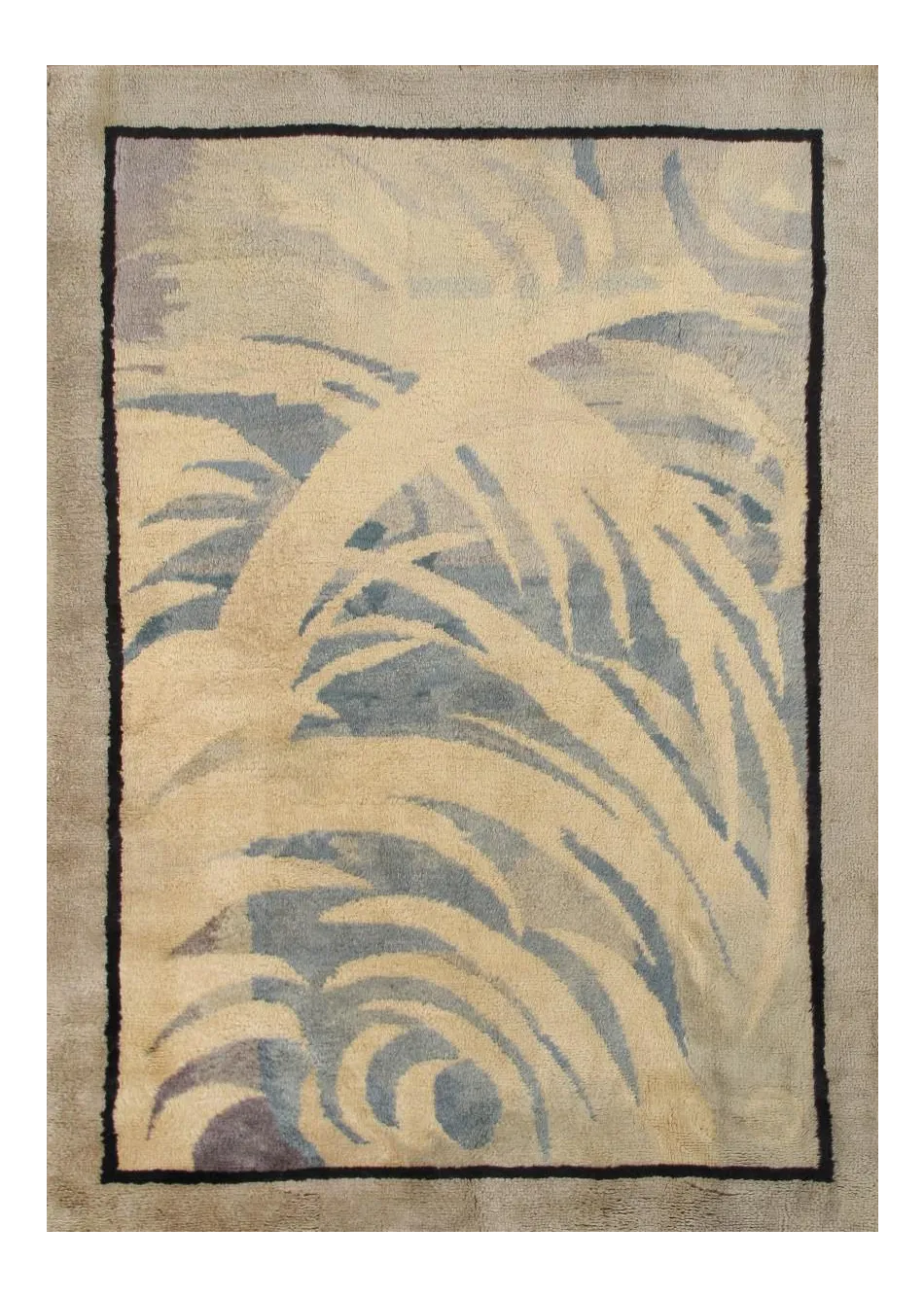 Antique Art Deco Multi/Beige Rug, 6' 0