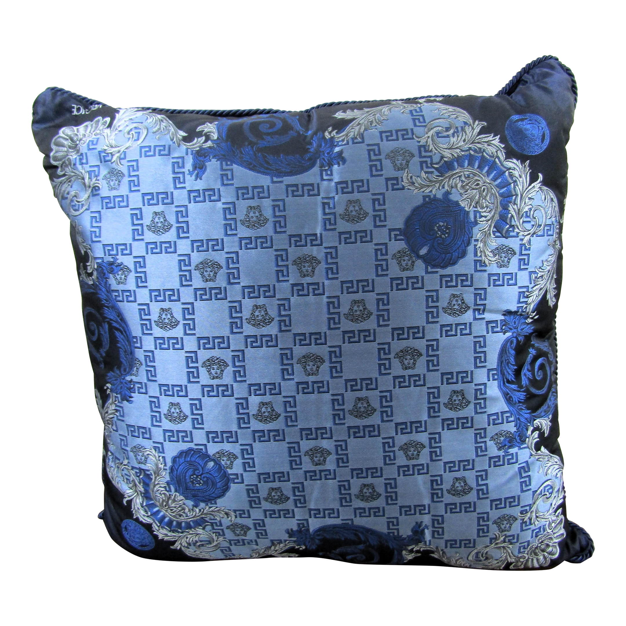 Blue Versace Versace Throw Pillows Versace La Coupe Des Dieux