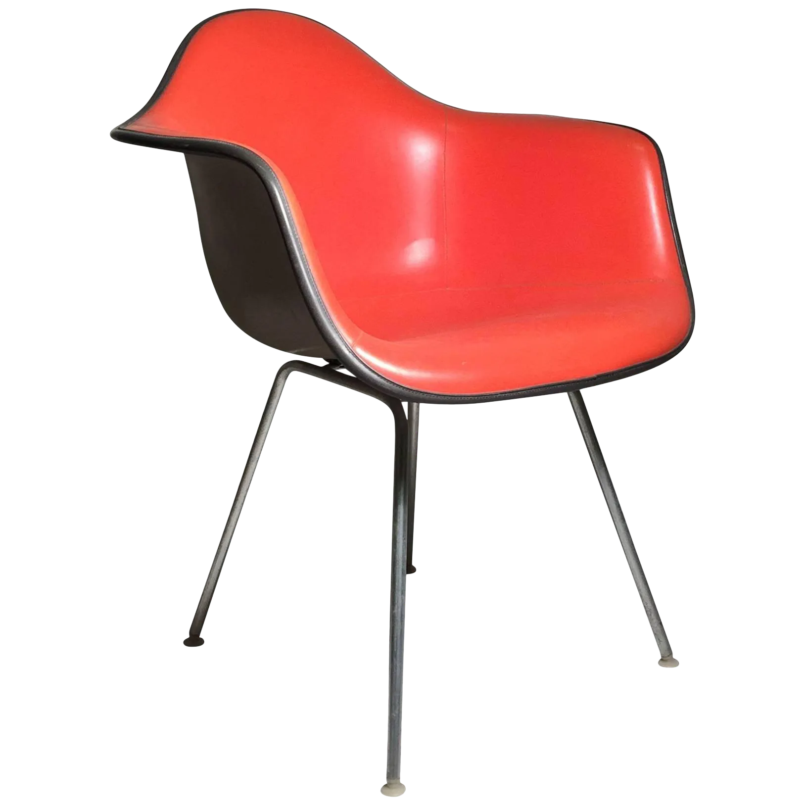 Herman Miller Charles Eames Shell Chair in a Nice Orange on Taupe