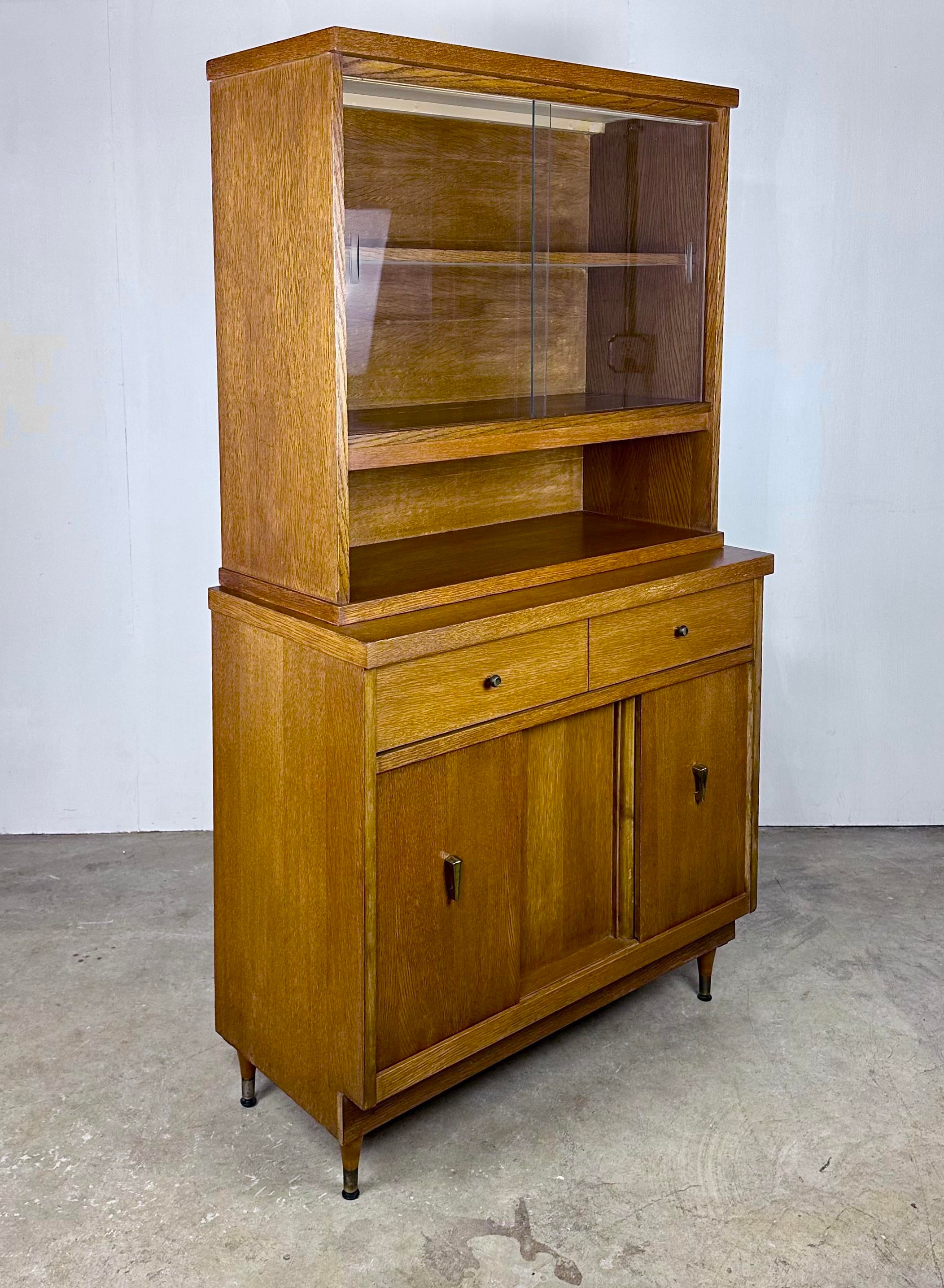 Mid century 2024 modern hutch cabinet