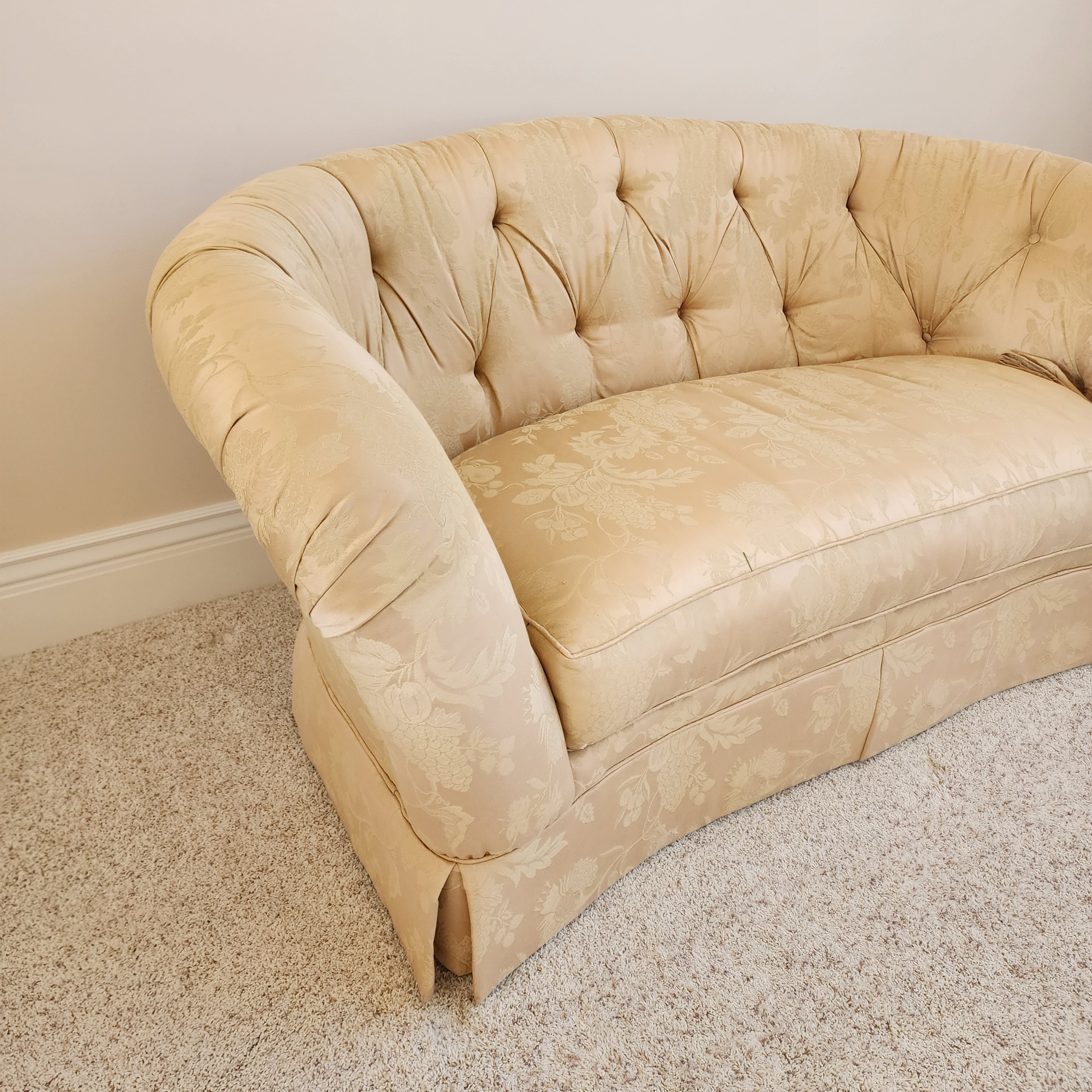 Ethan allen 2024 curved sofa